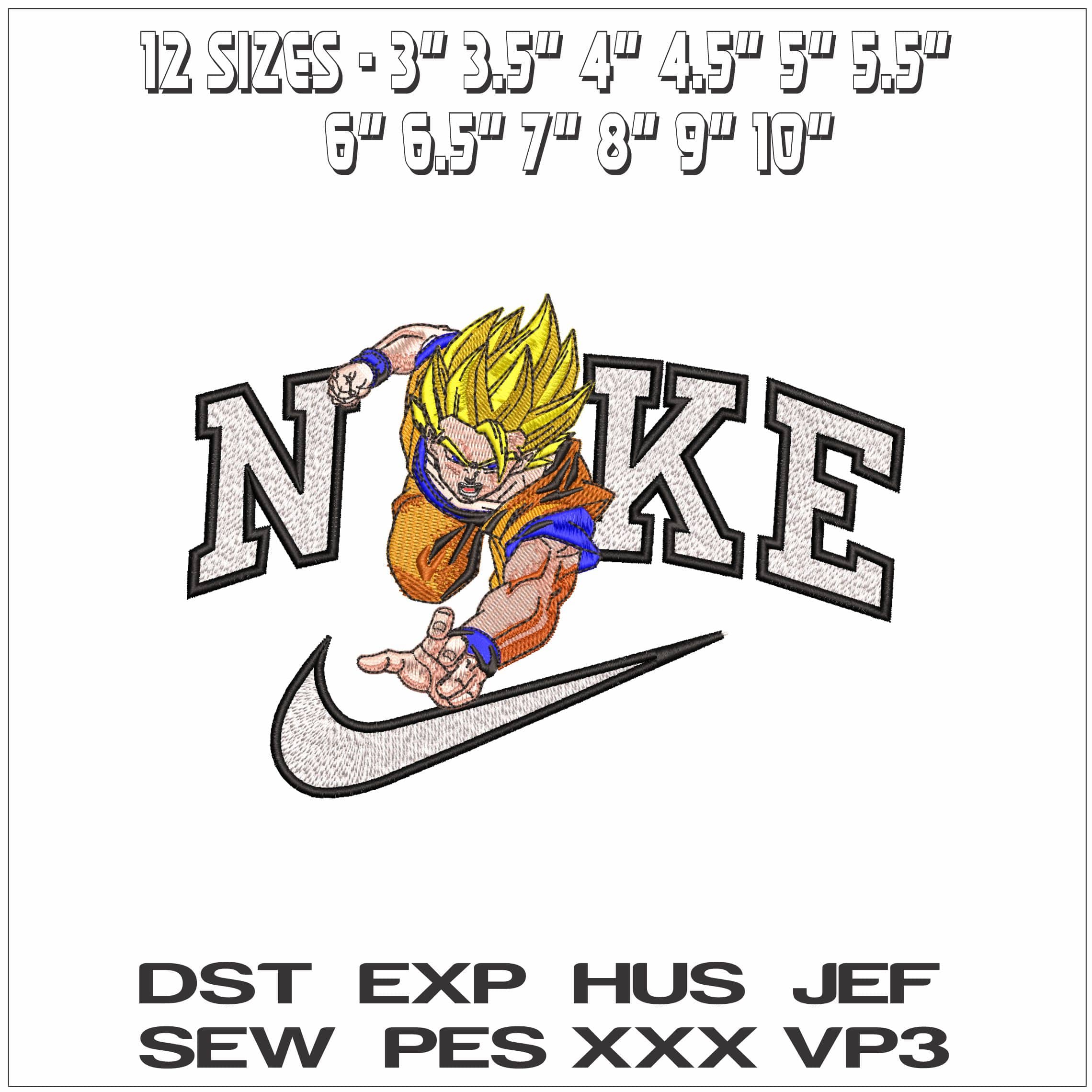 Nike Vegata Attacking Anime - Elegant embroidery design file - instant download — view 2