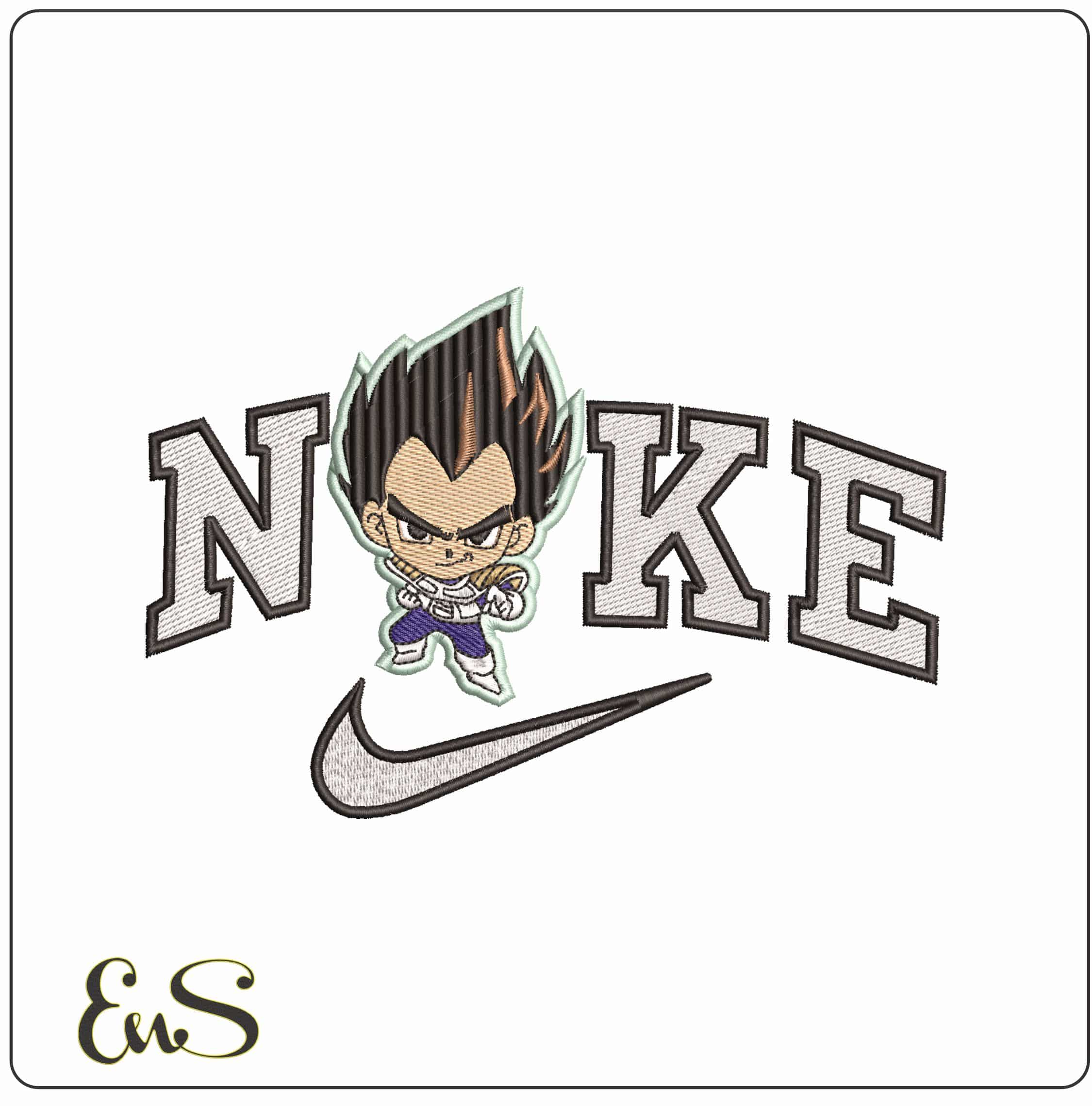 Nike Vegatta Chibi Anime - Elegant embroidery design file - instant download