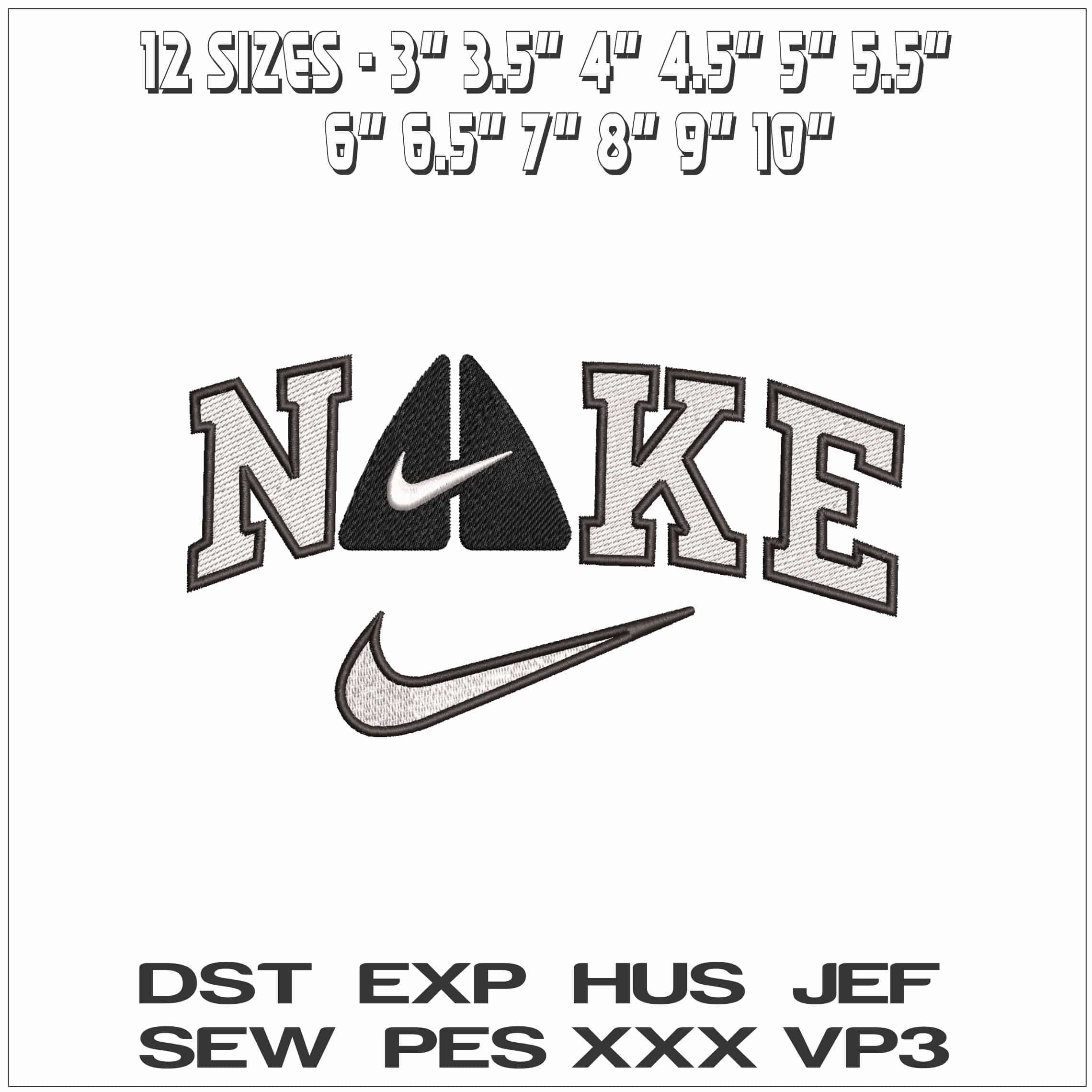 Nike Vintage Nike Logo - Elegant embroidery design file - instant download — view 2