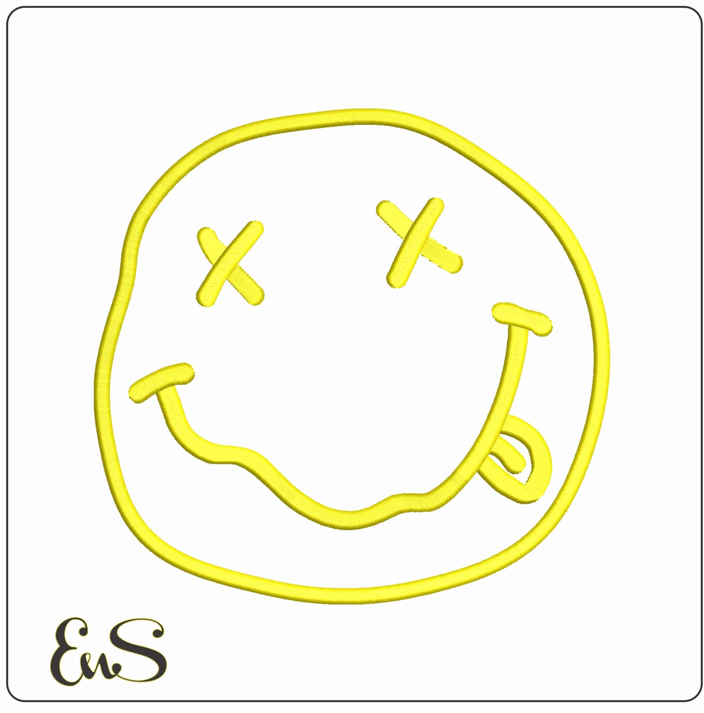 Nirvana Logo - Elegant embroidery design file - instant download
