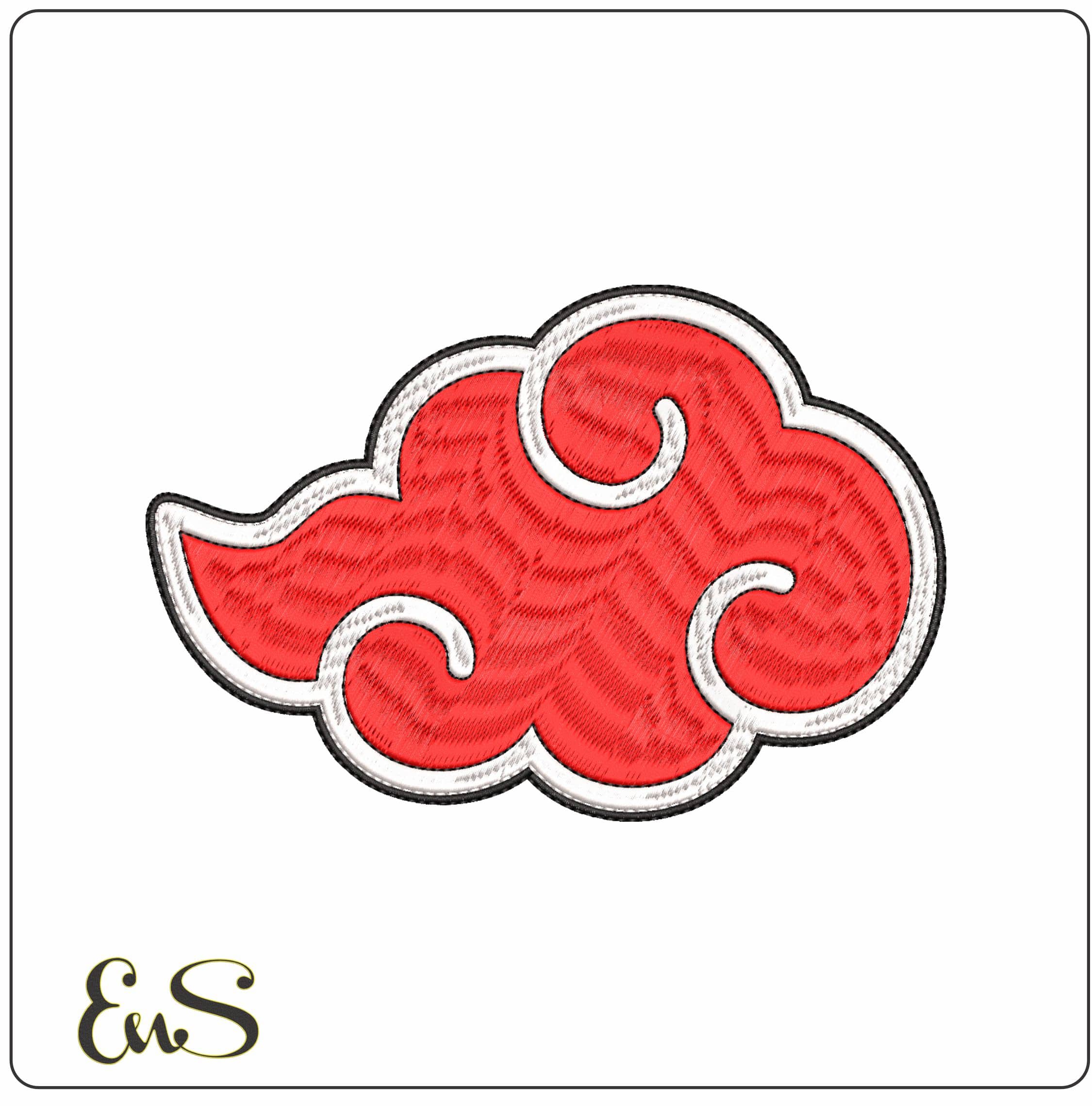 Nube Akatsuki Naruto Anime - Elegant embroidery design file - instant download