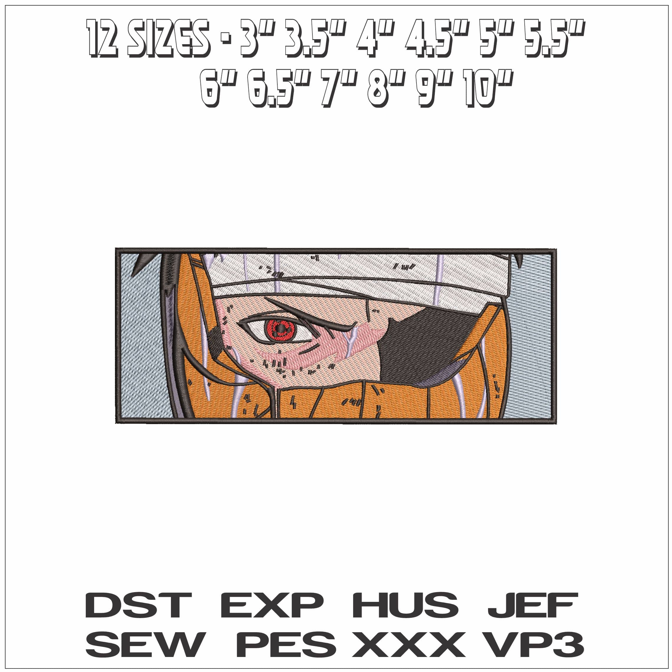 Obito Uchiha Naruto Anime - Elegant embroidery design file - instant download — view 2