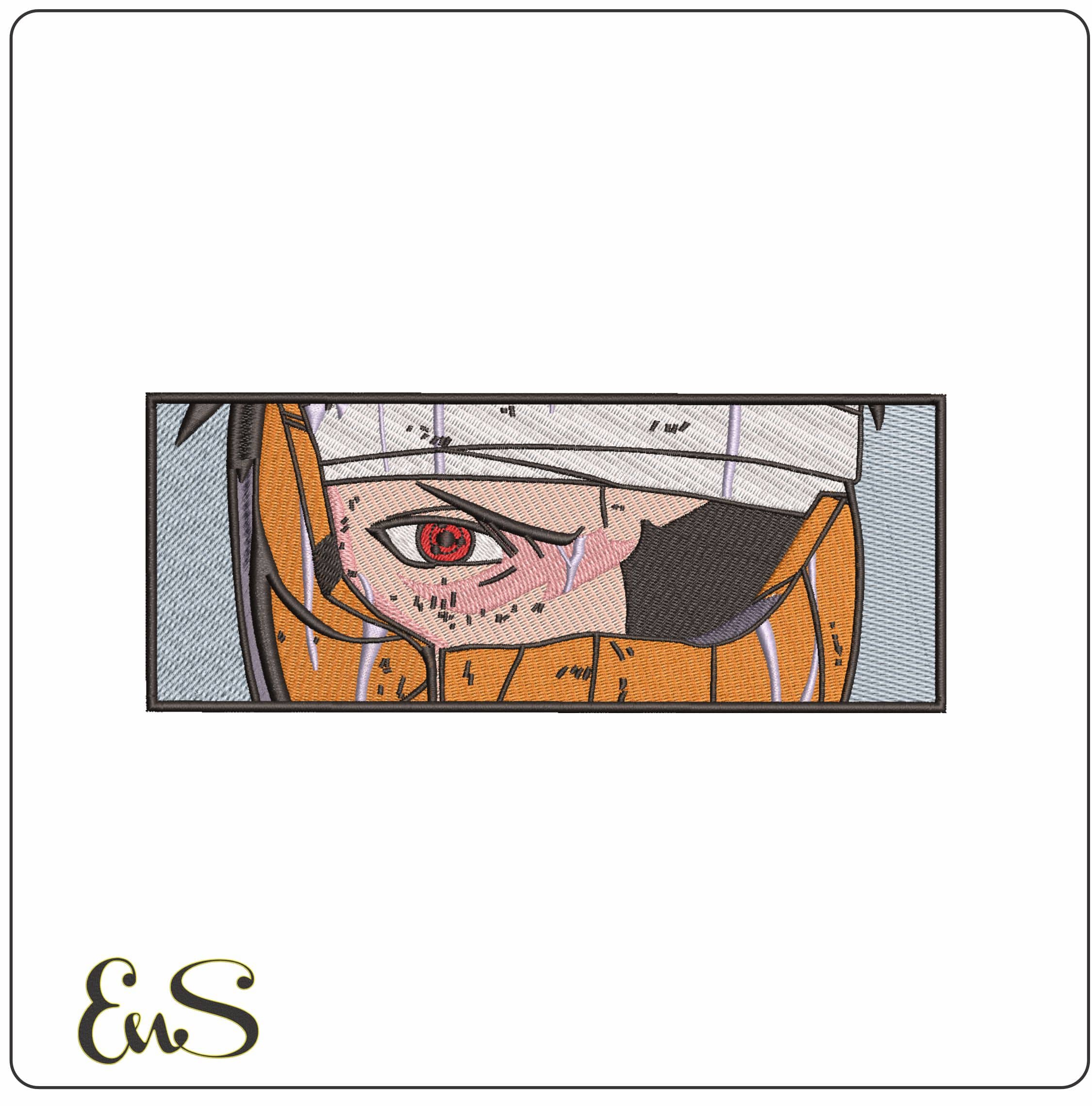 Obito Uchiha Naruto Anime - Elegant embroidery design file - instant download