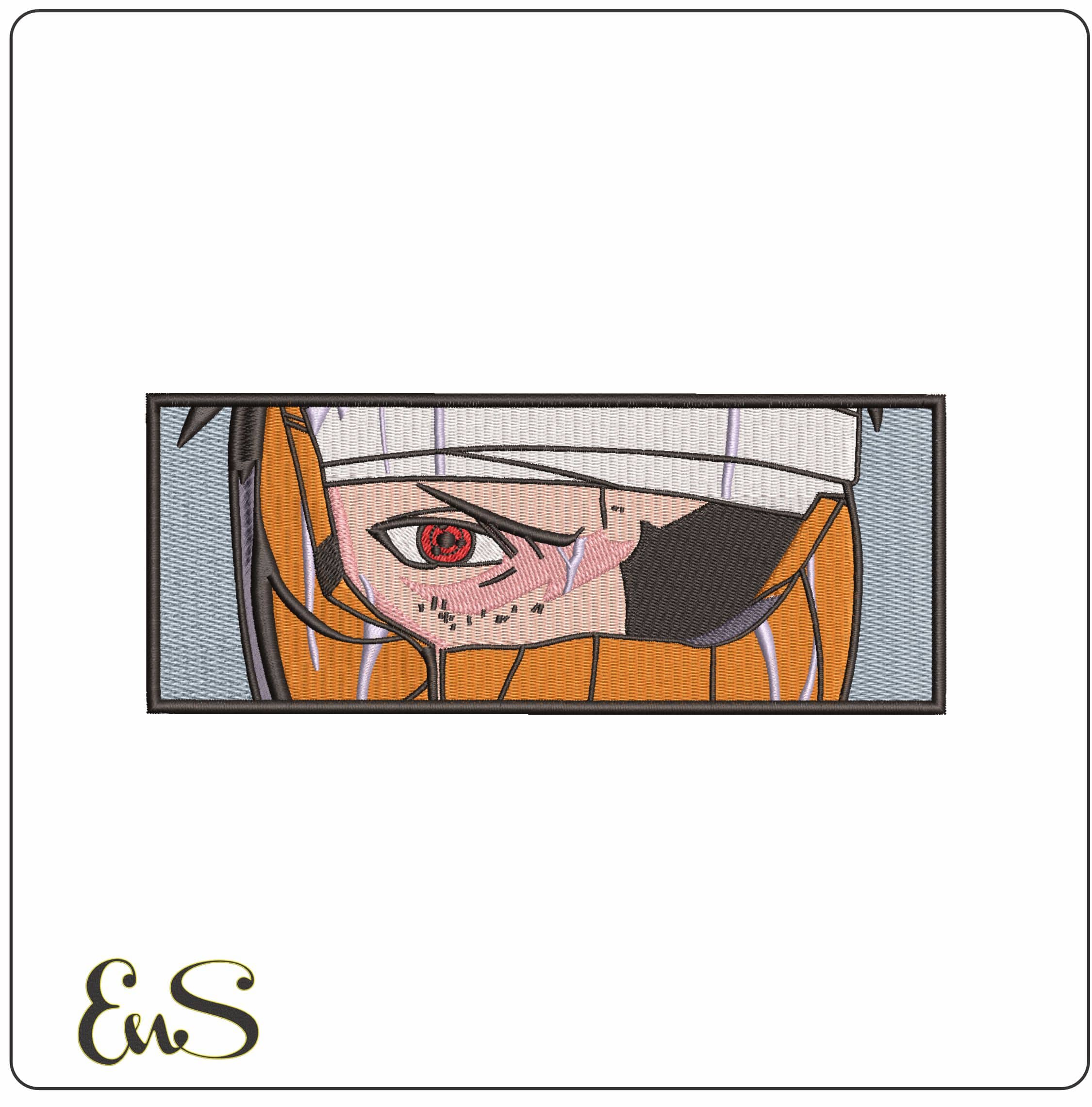 Obito Uchiha Sharingan Eyes Naruto Shippuden Anime - Elegant embroidery design file - instant download