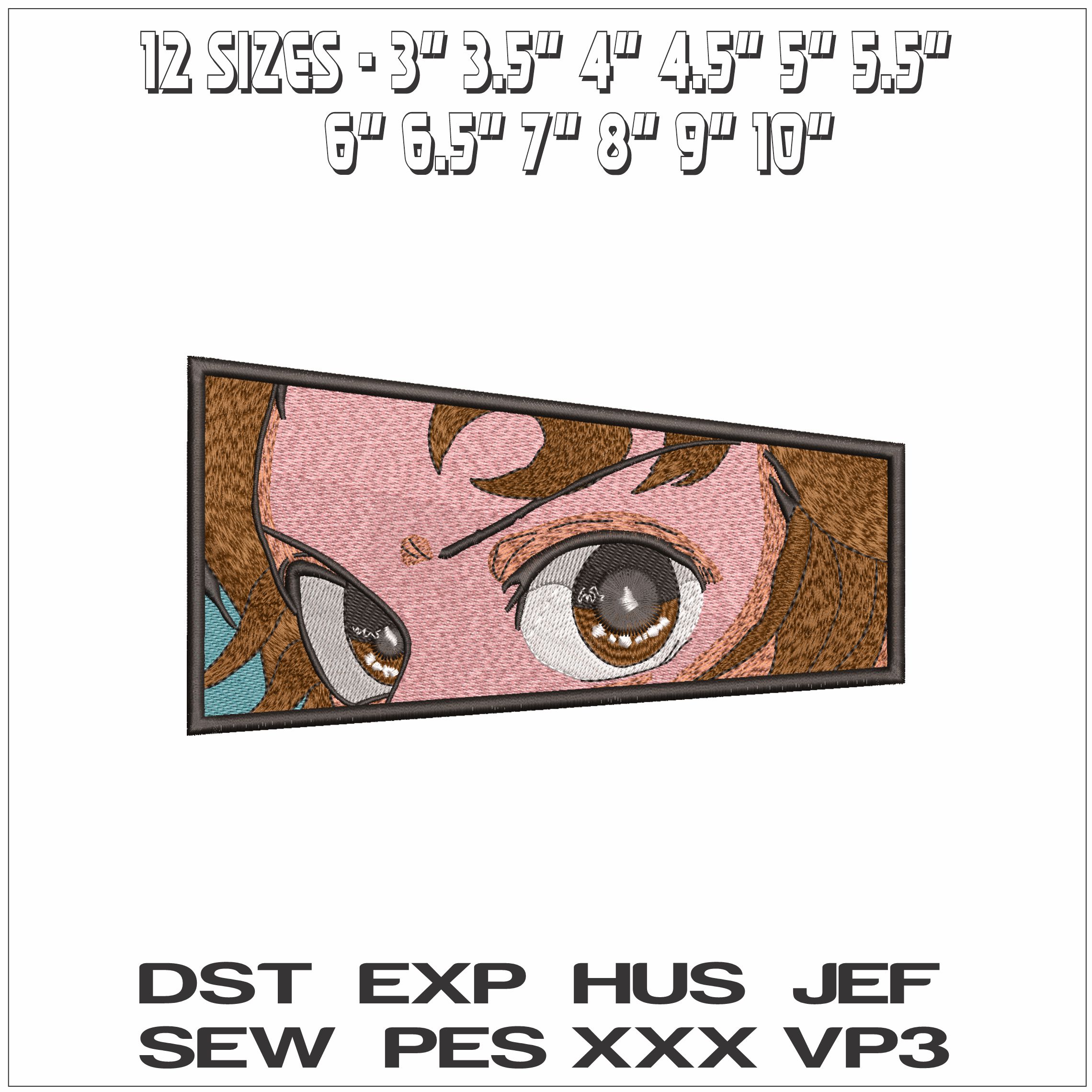 Ojos Demon Slayer Eye Anime - Elegant embroidery design file - instant download — view 2