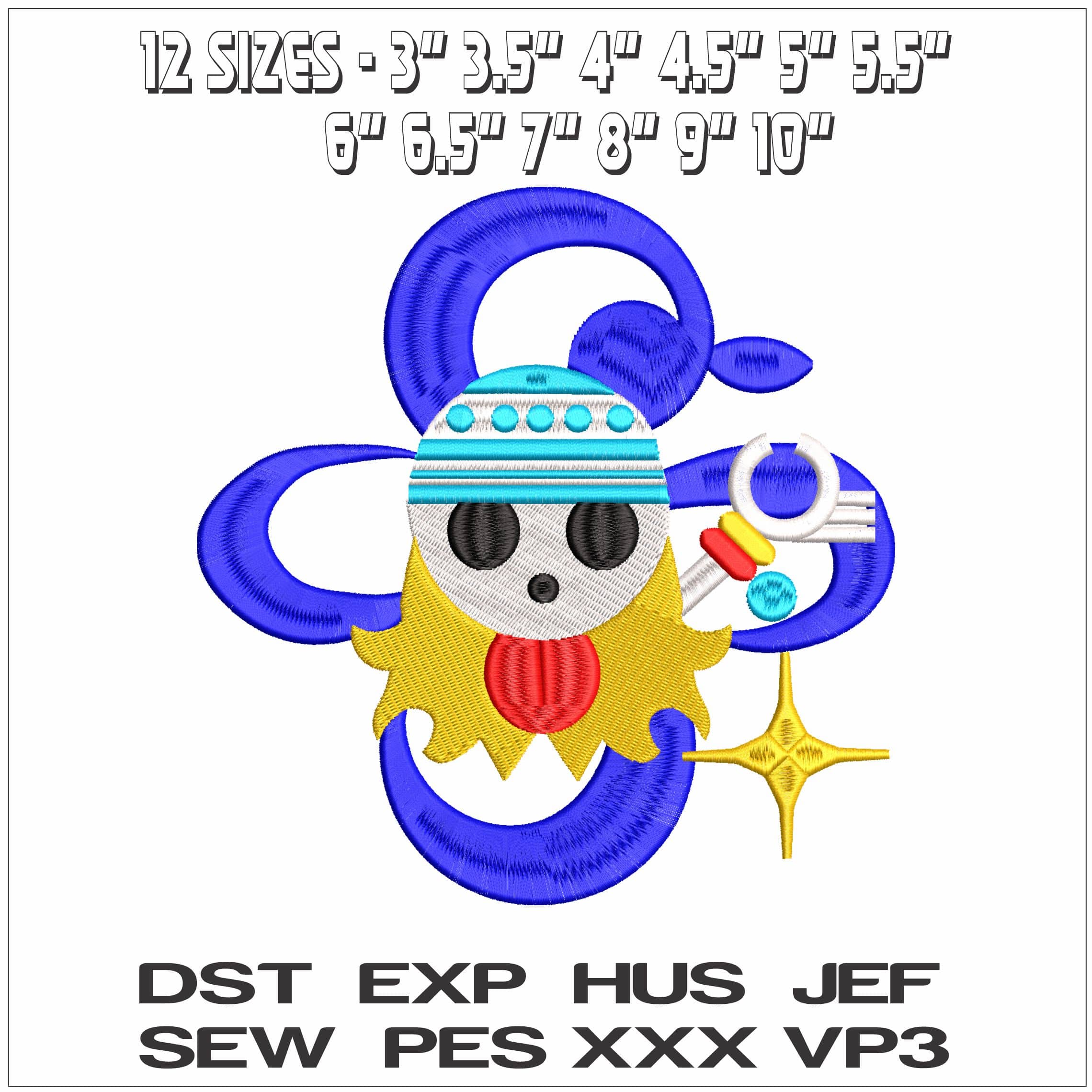 One Piece Nami Tee- Elegant embroidery design file - instant download — view 2