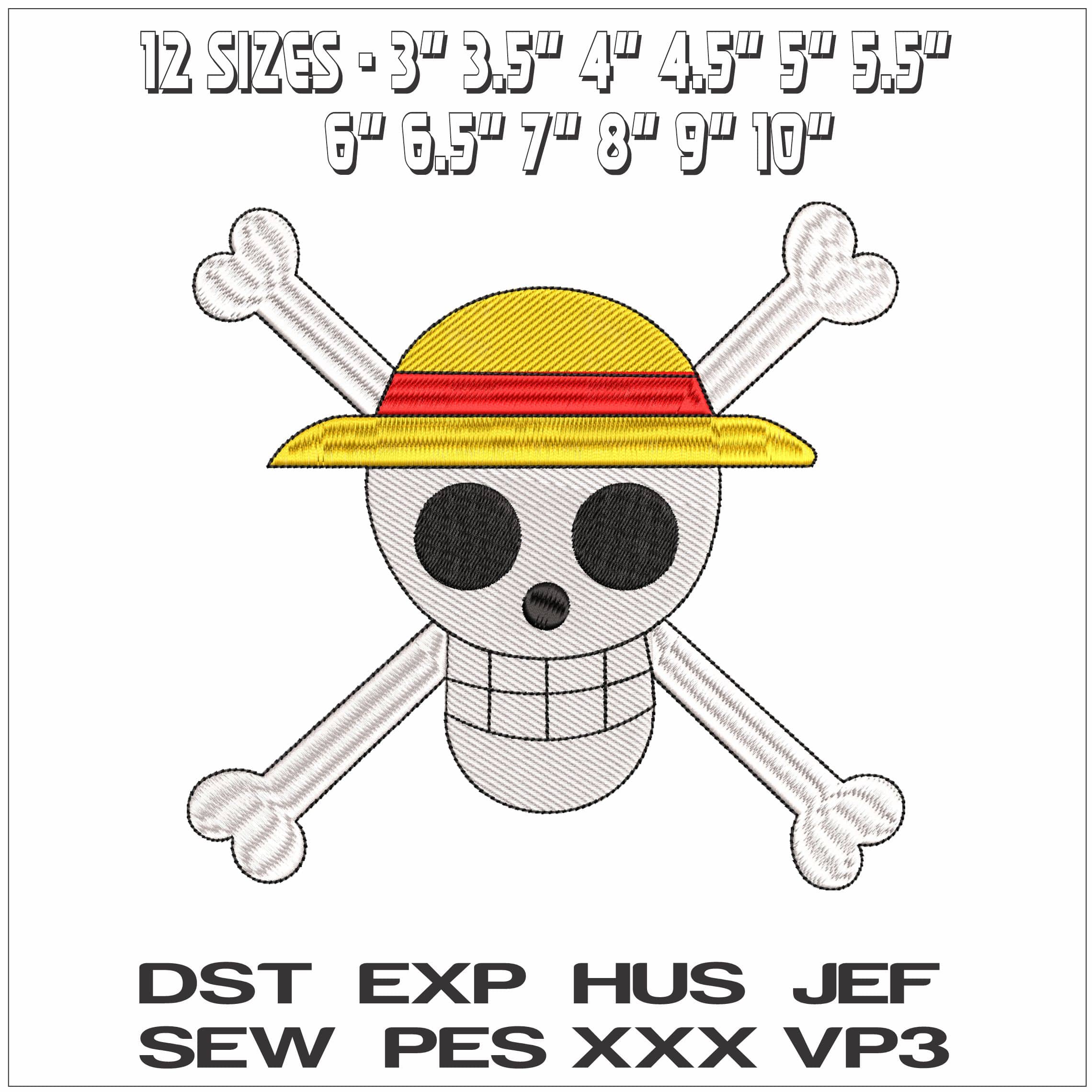 One Piece Original- Elegant embroidery design file - instant download — view 2