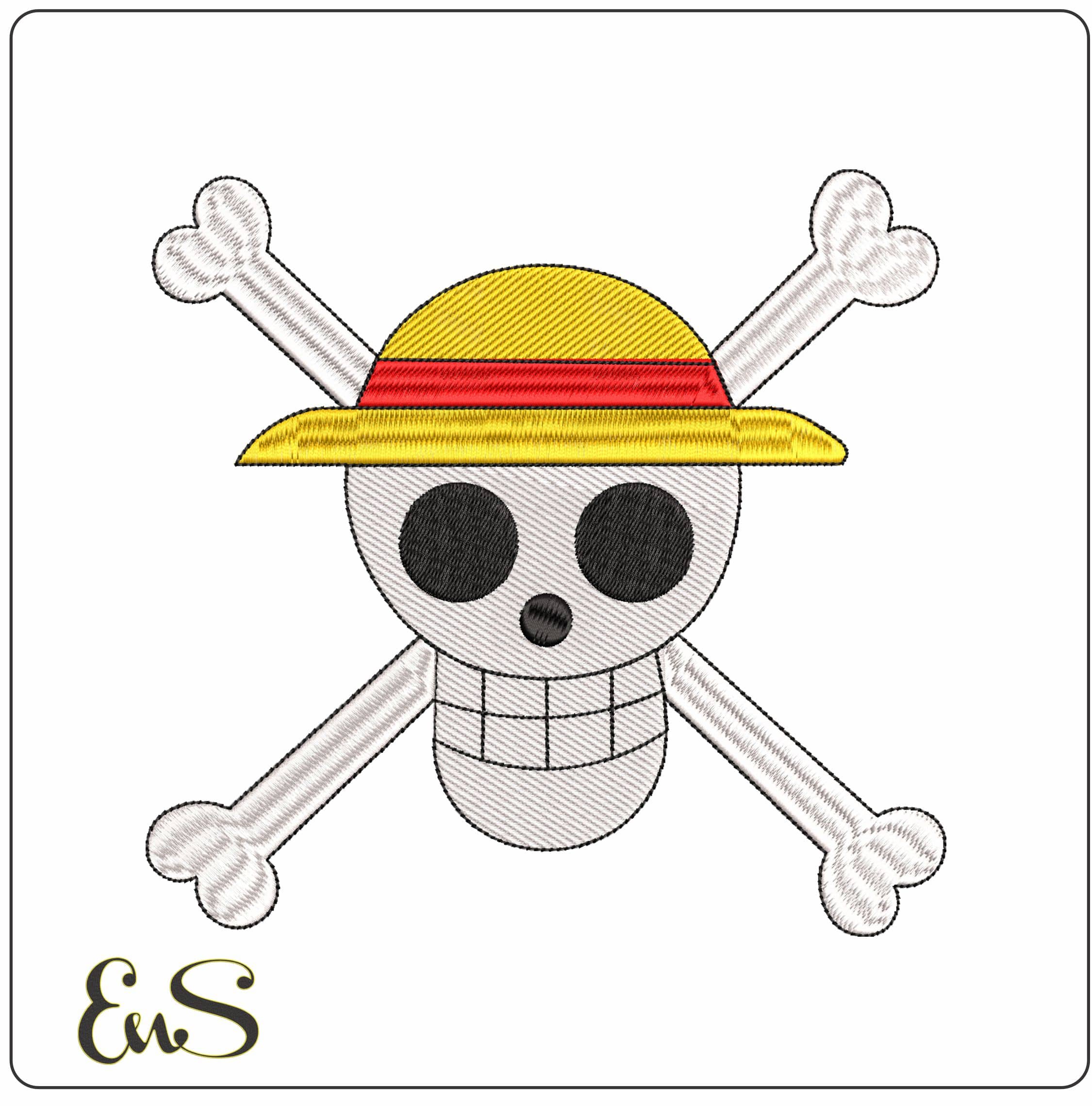 One Piece Original- Elegant embroidery design file - instant download