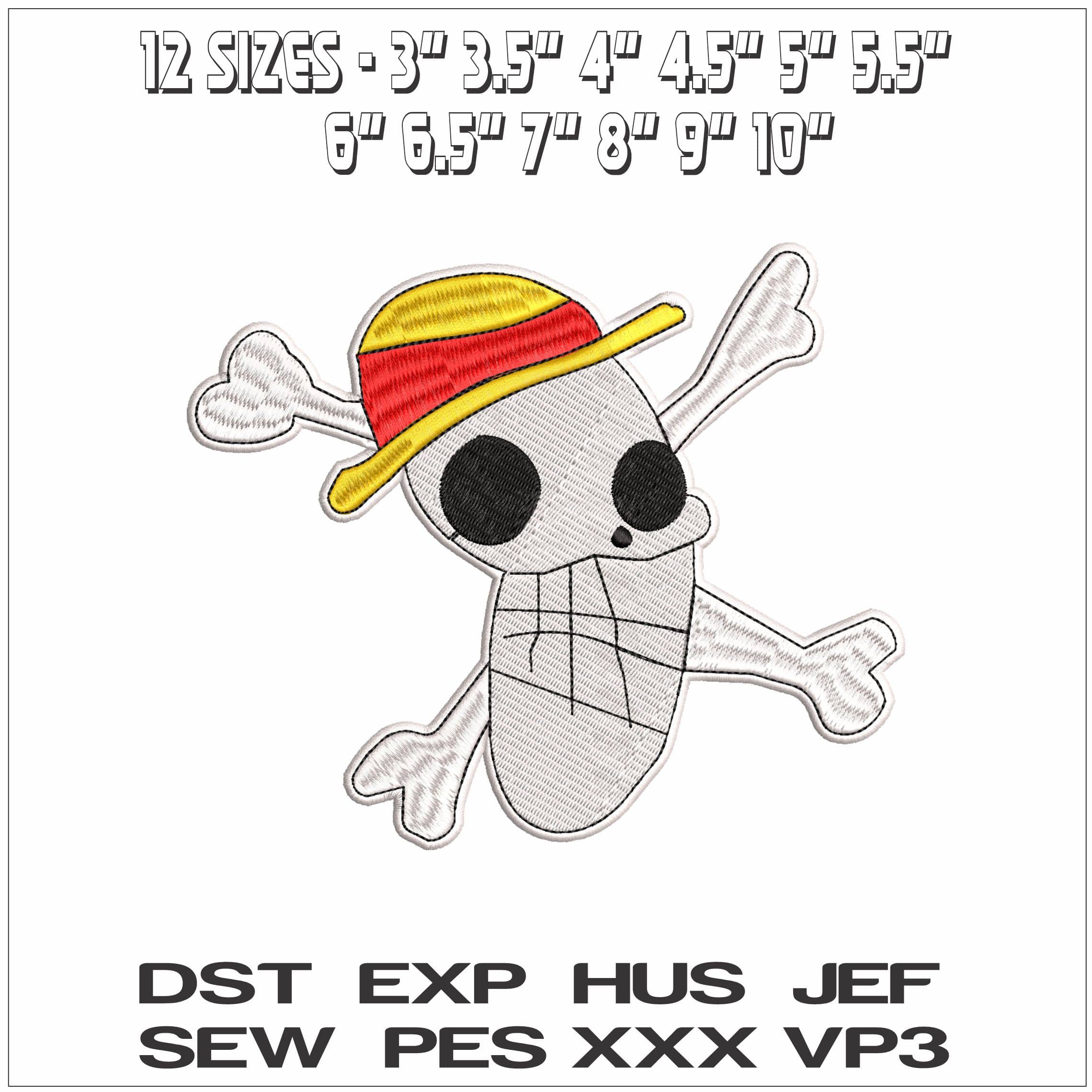 one piece7- Elegant embroidery design file - instant download — view 2