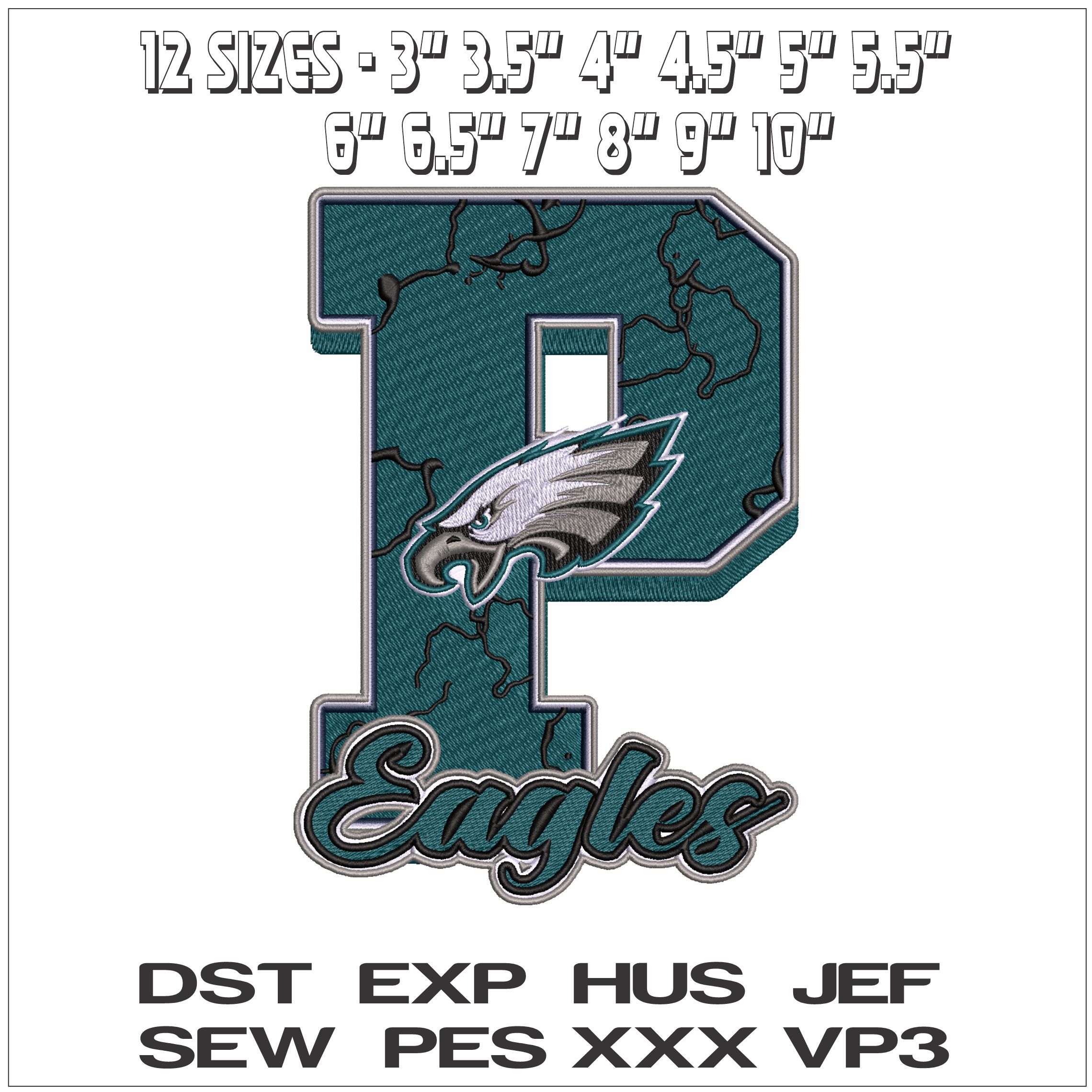 Ph Eagles- Elegant embroidery design file - instant download — view 2
