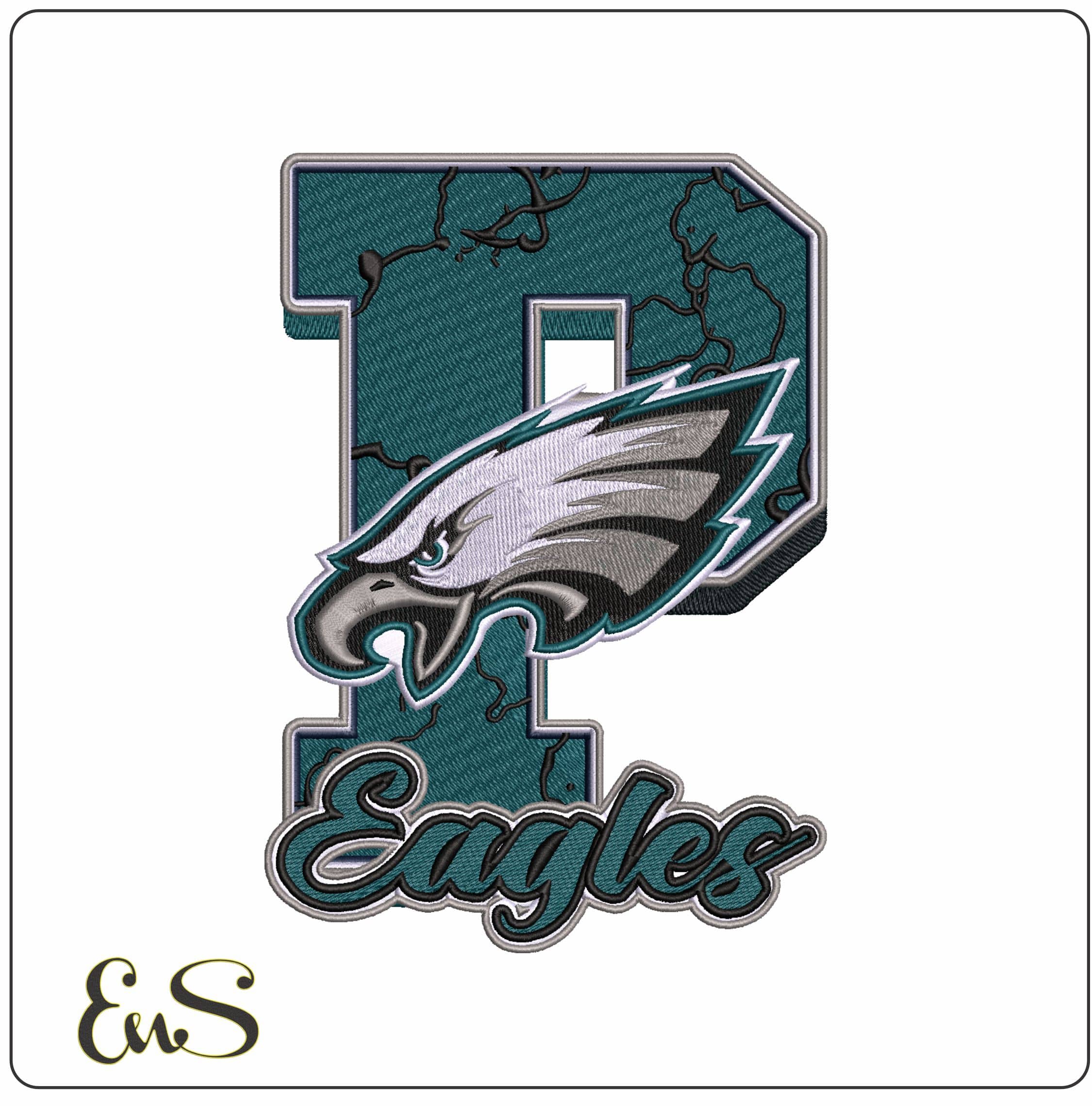 Ph Large Eagle- Elegant embroidery design file - instant download