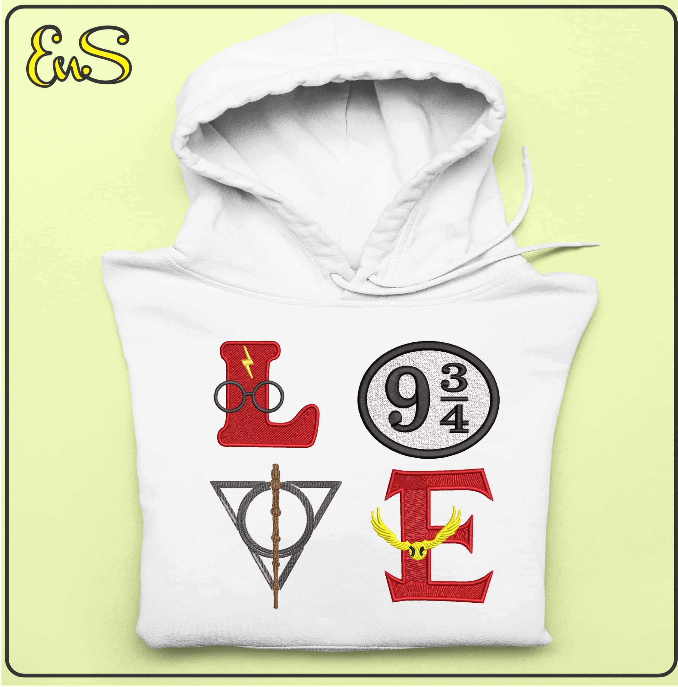 Love Harry Potter- Elegant embroidery design file - instant download — view 4