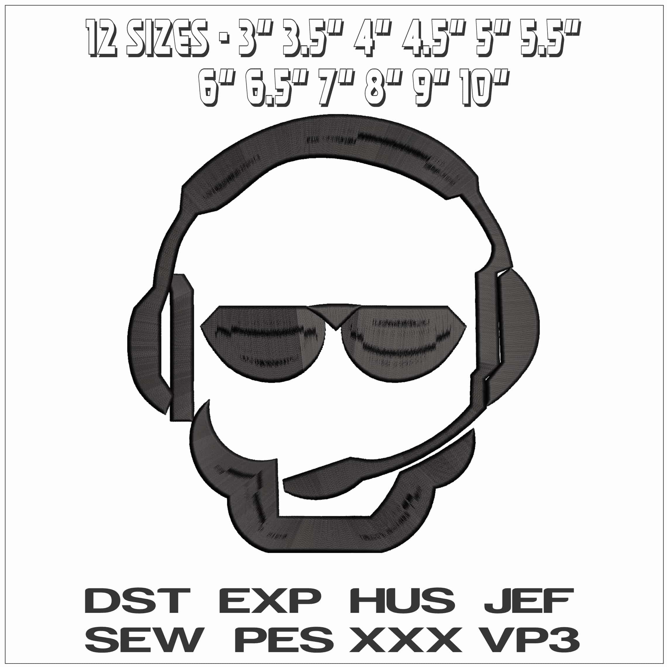 Pilot Shiloette- Elegant embroidery design file - instant download — view 2