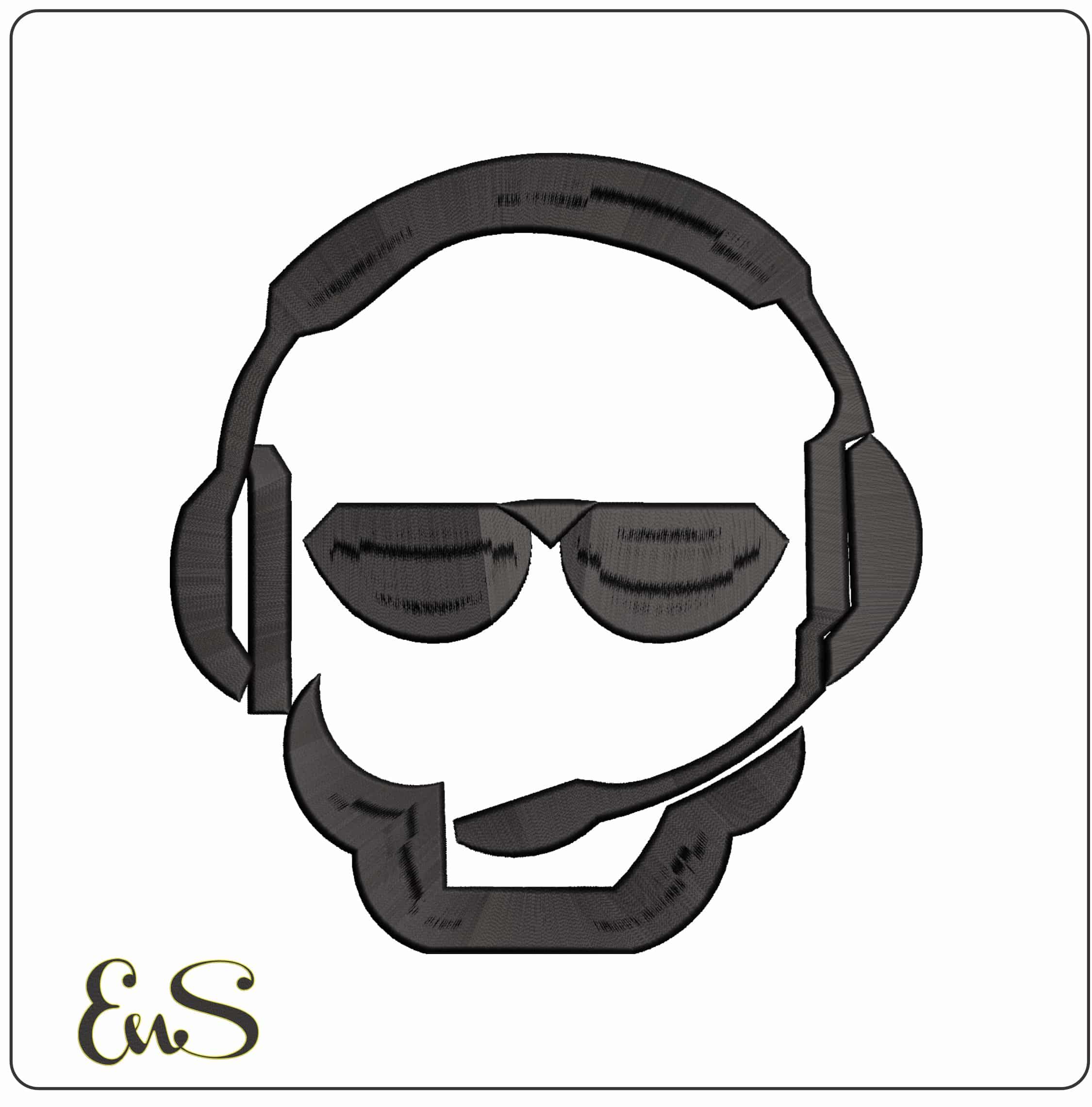 Pilot Shiloette- Elegant embroidery design file - instant download