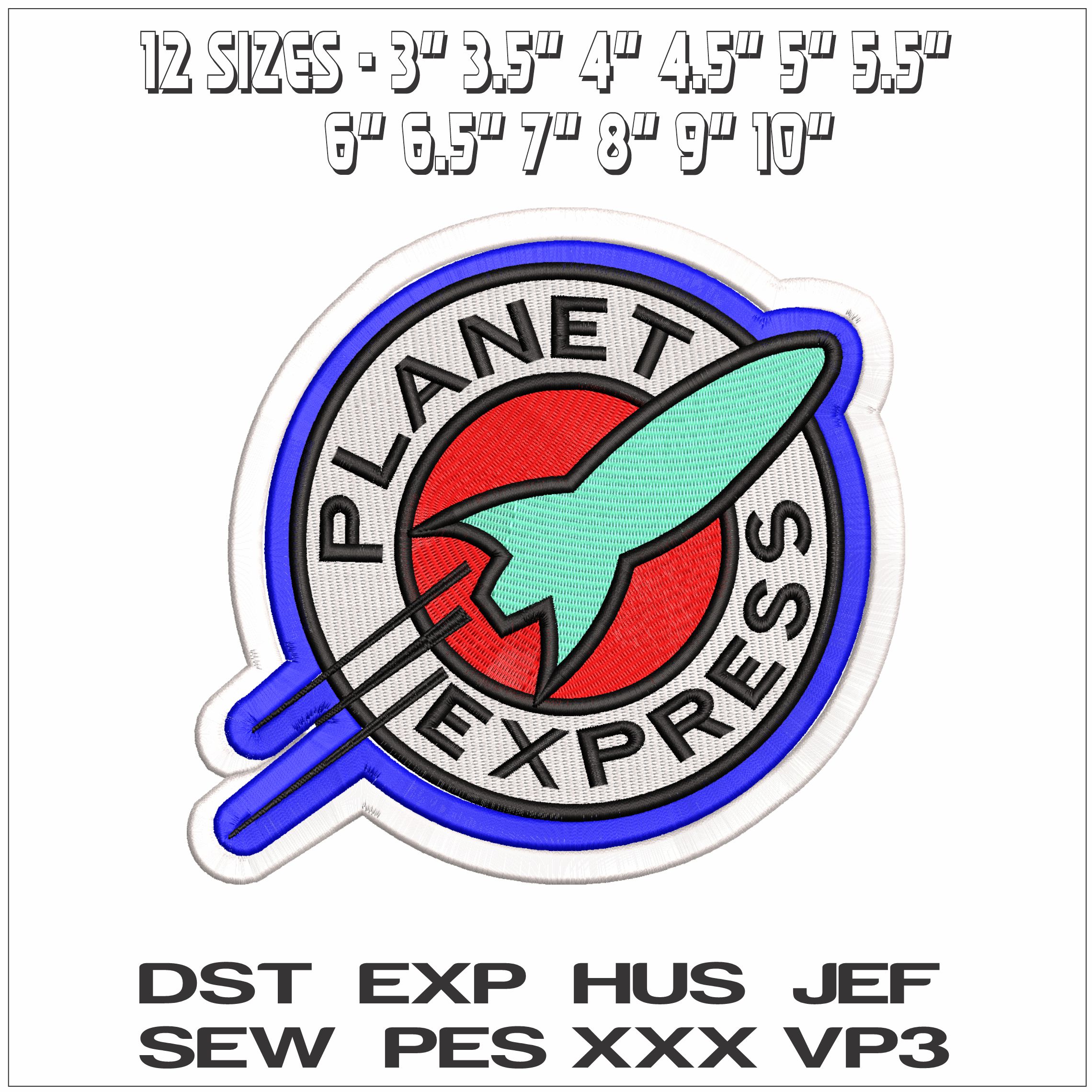Planet Express Futurama- Elegant embroidery design file - instant download — view 2