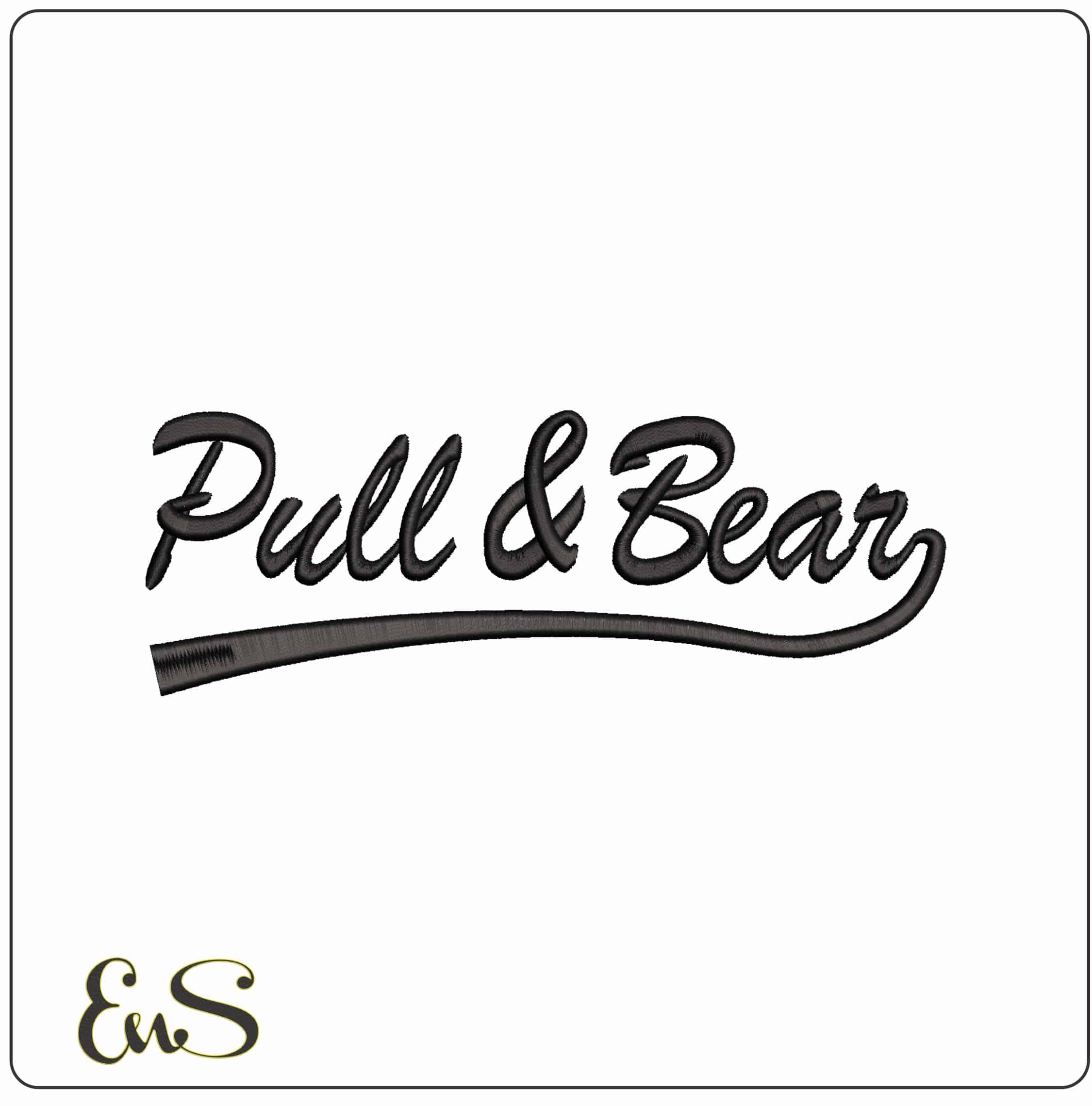 Pull and Bear Logo- Elegant embroidery design file - instant download
