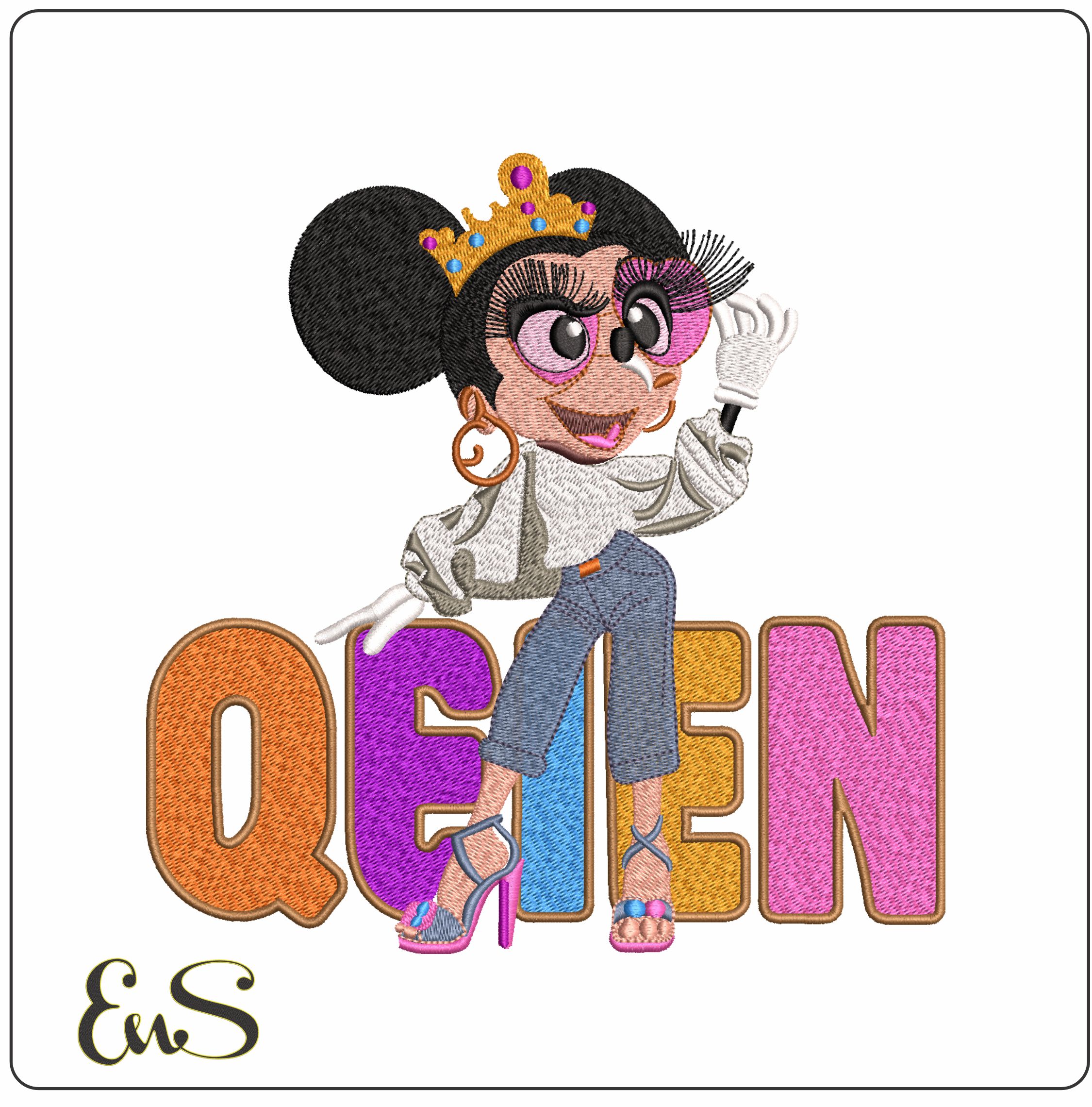 QEIEN Mouse dressed- Elegant embroidery design file - instant download