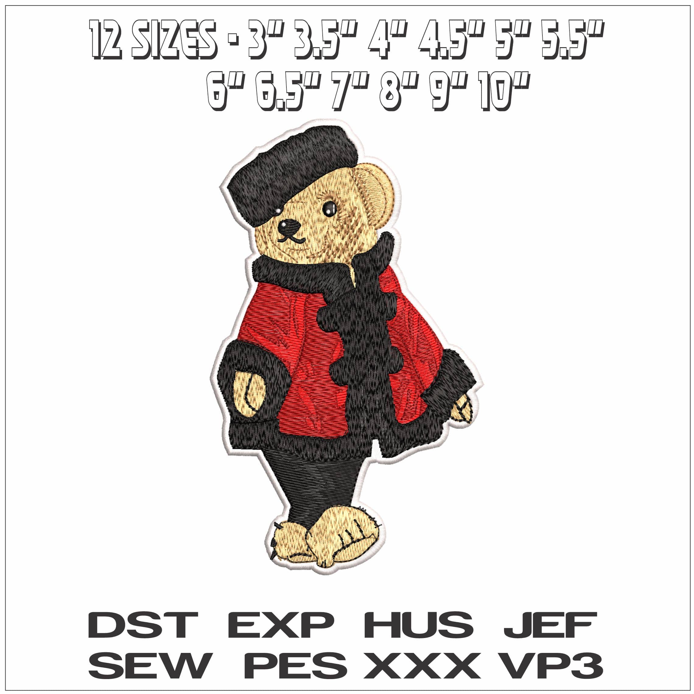 Ralph Lauren Bear girl in Firs- Elegant embroidery design file - instant download — view 2