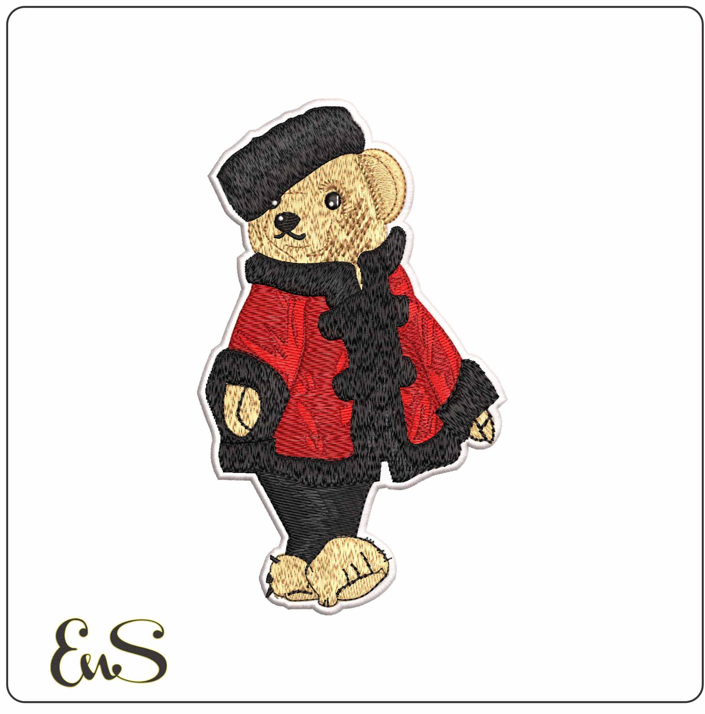 Ralph Lauren Bear girl in Firs- Elegant embroidery design file - instant download