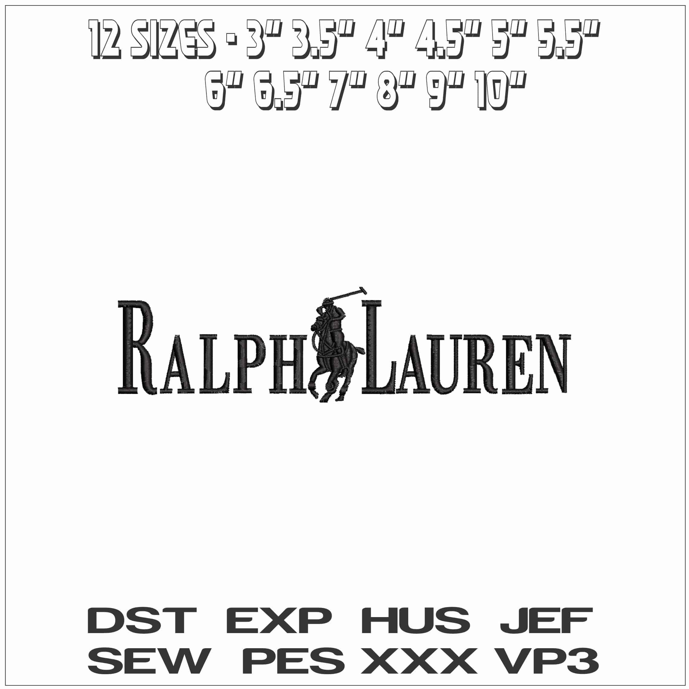 Ralph Lauren Logo with Horse- Elegant embroidery design file - instant download — view 2