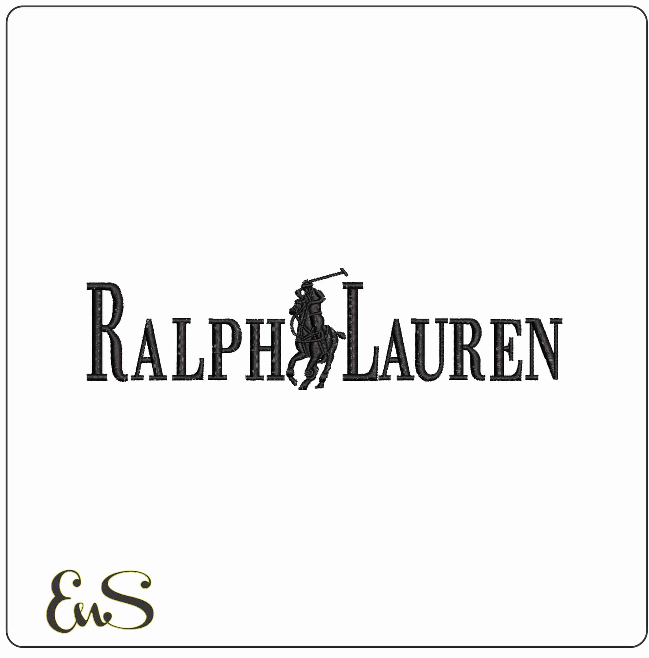 Ralph Lauren Logo with Horse- Elegant embroidery design file - instant download