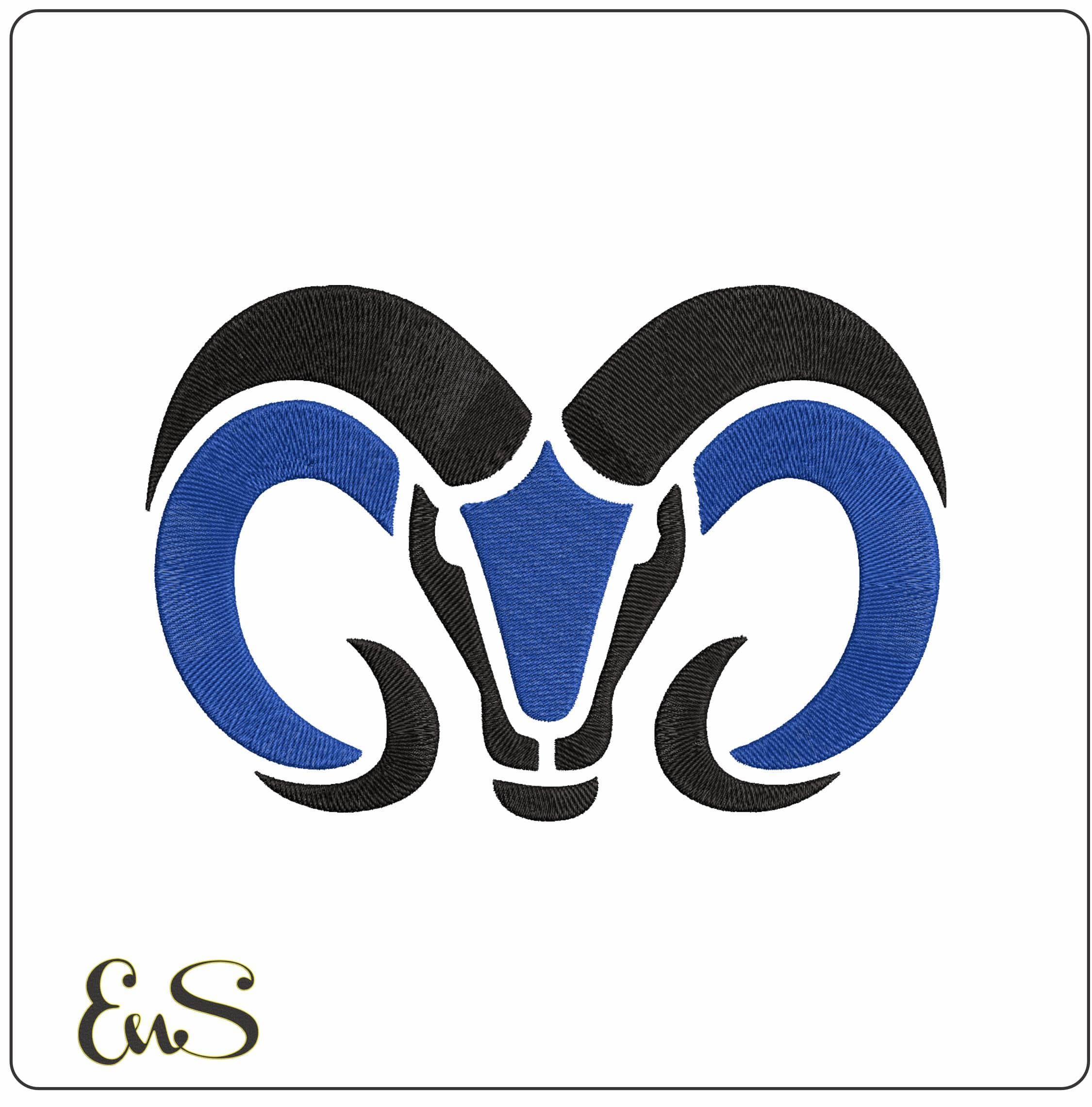 Ram Hemi Logo- Elegant embroidery design file - instant download