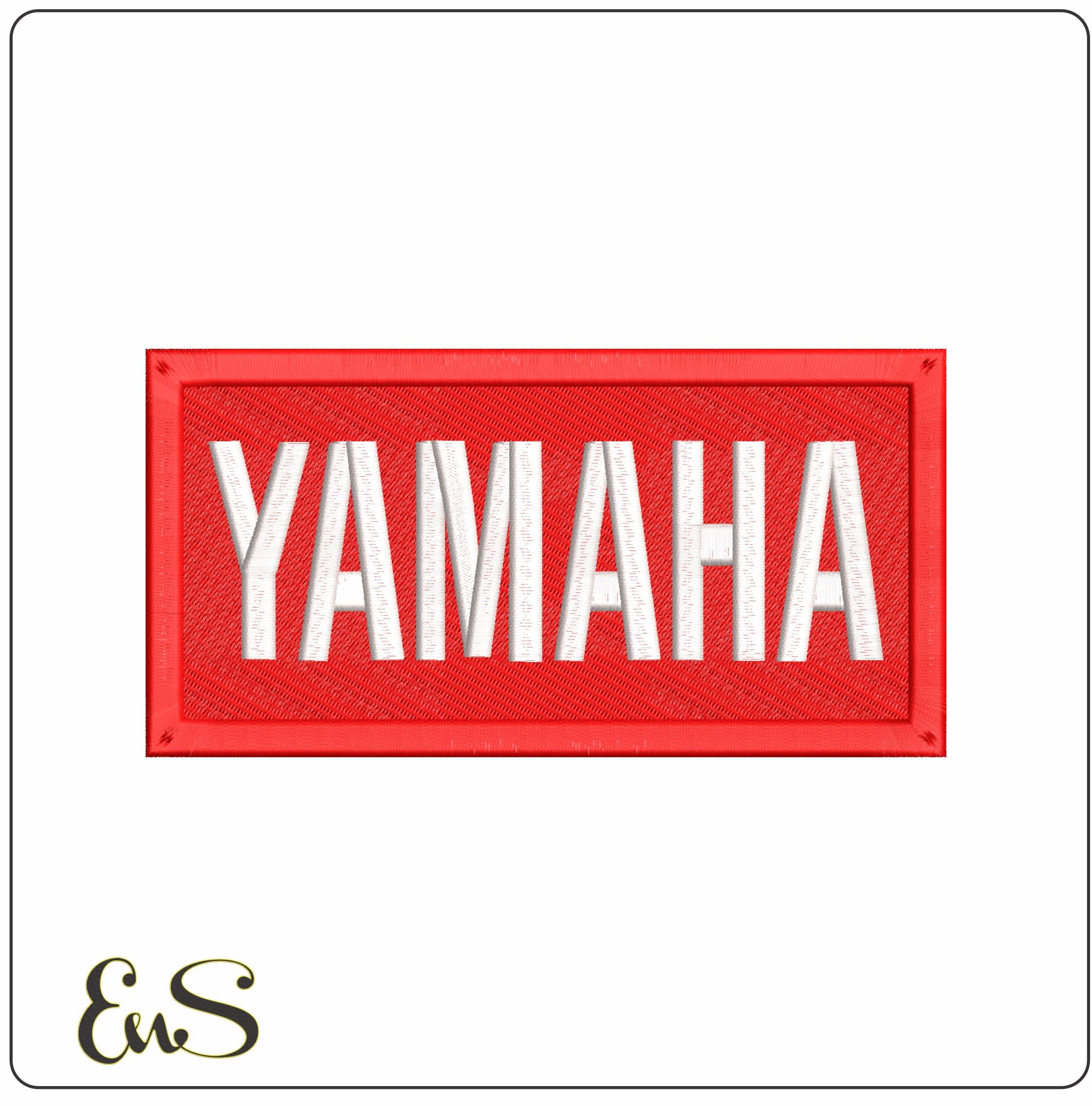 Red Square Yamaha Logo- Elegant embroidery design file - instant download