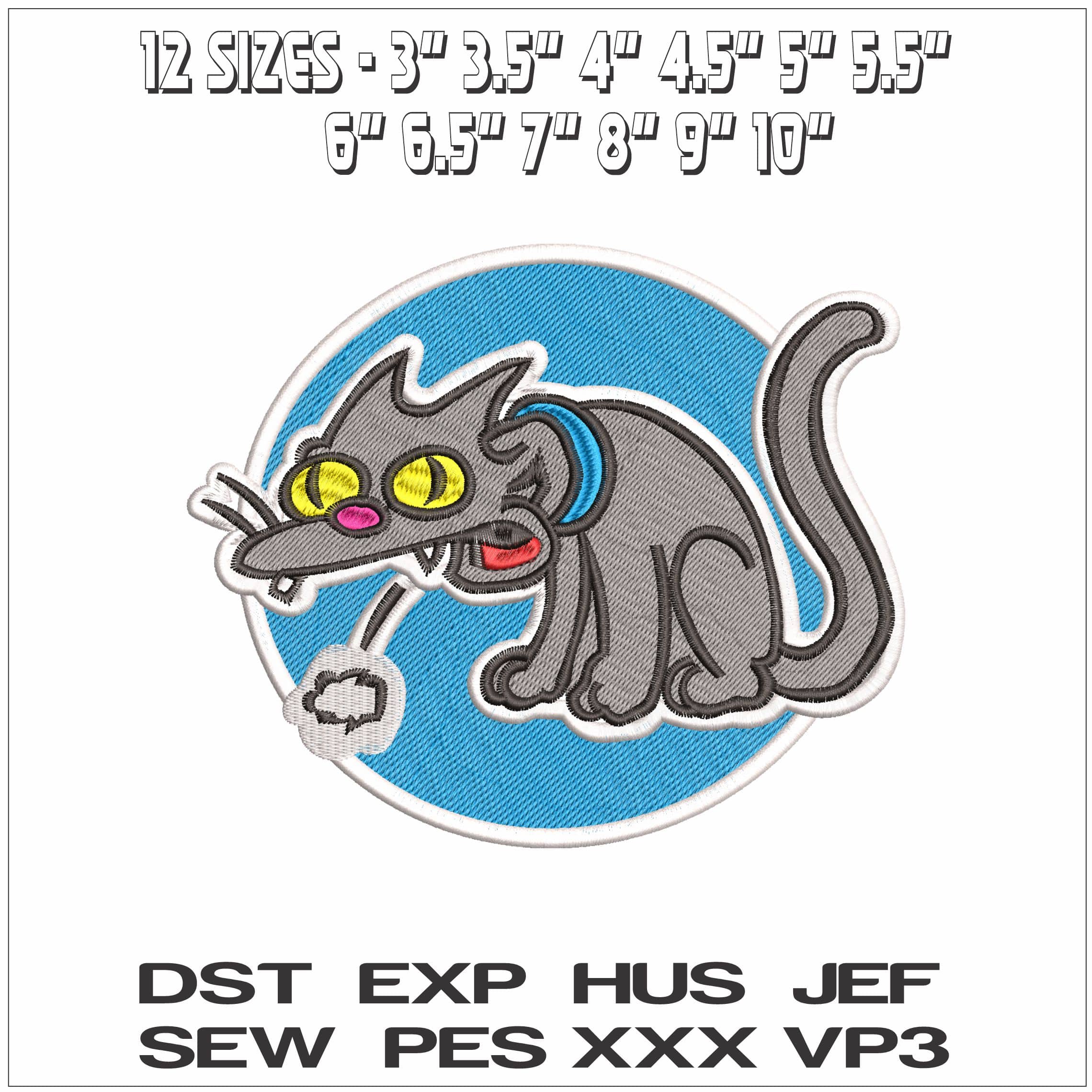 Rug Rats Cat- Elegant embroidery design file - instant download — view 2