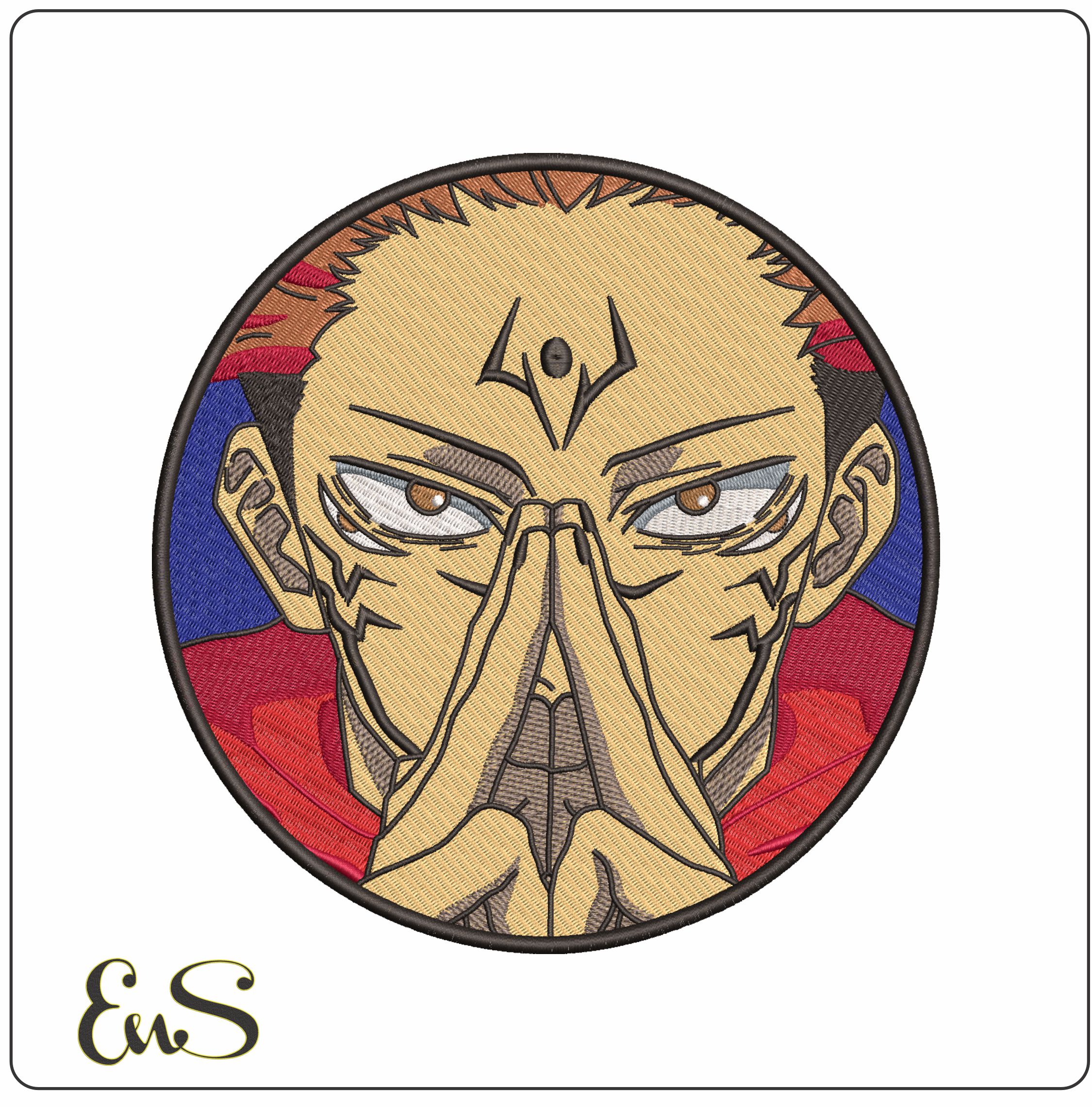 Ryomen Sukuna Anime- Elegant embroidery design file - instant download