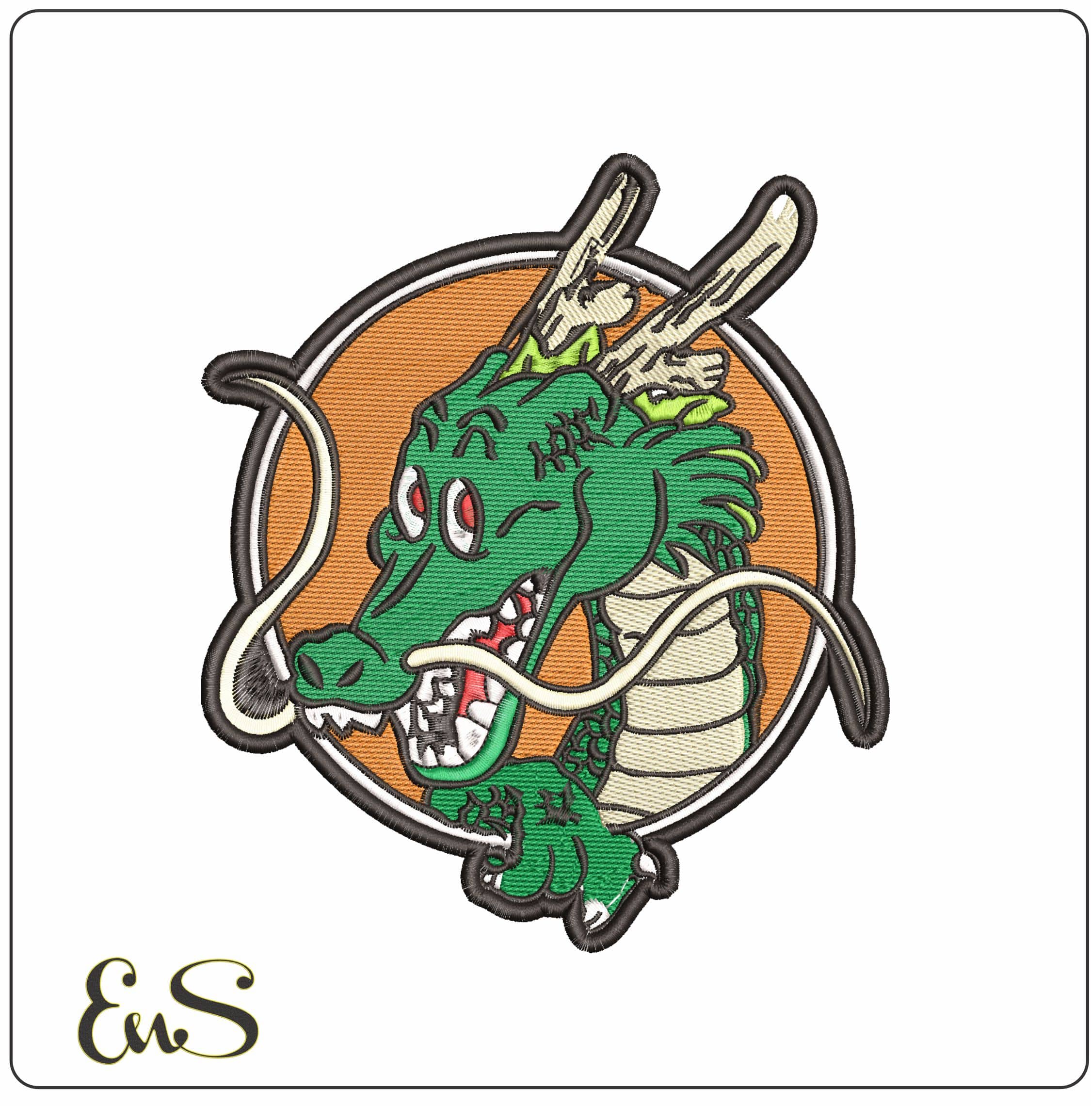 Shenron Eternal Dragon Dragon Ball Anime- Elegant embroidery design file - instant download