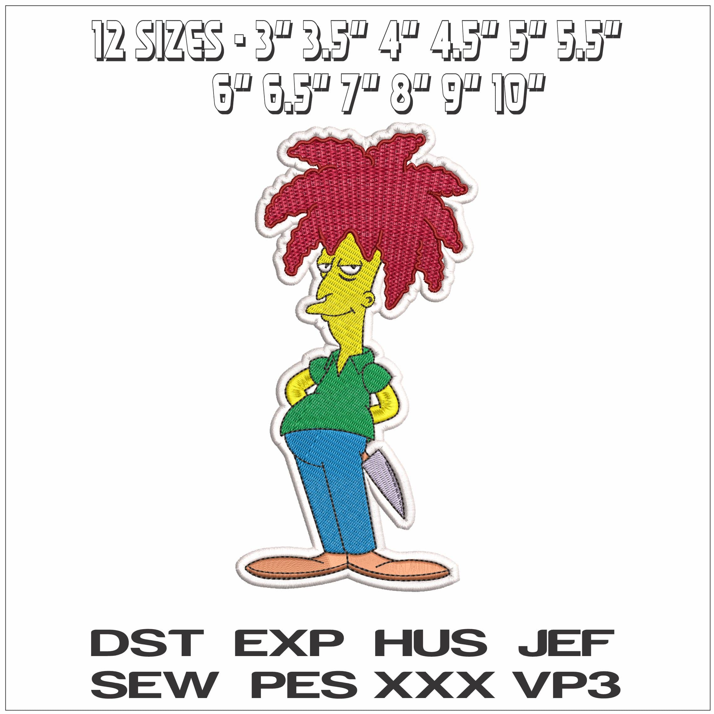 Sideshow Bob The Simpsons- Elegant embroidery design file - instant download — view 2