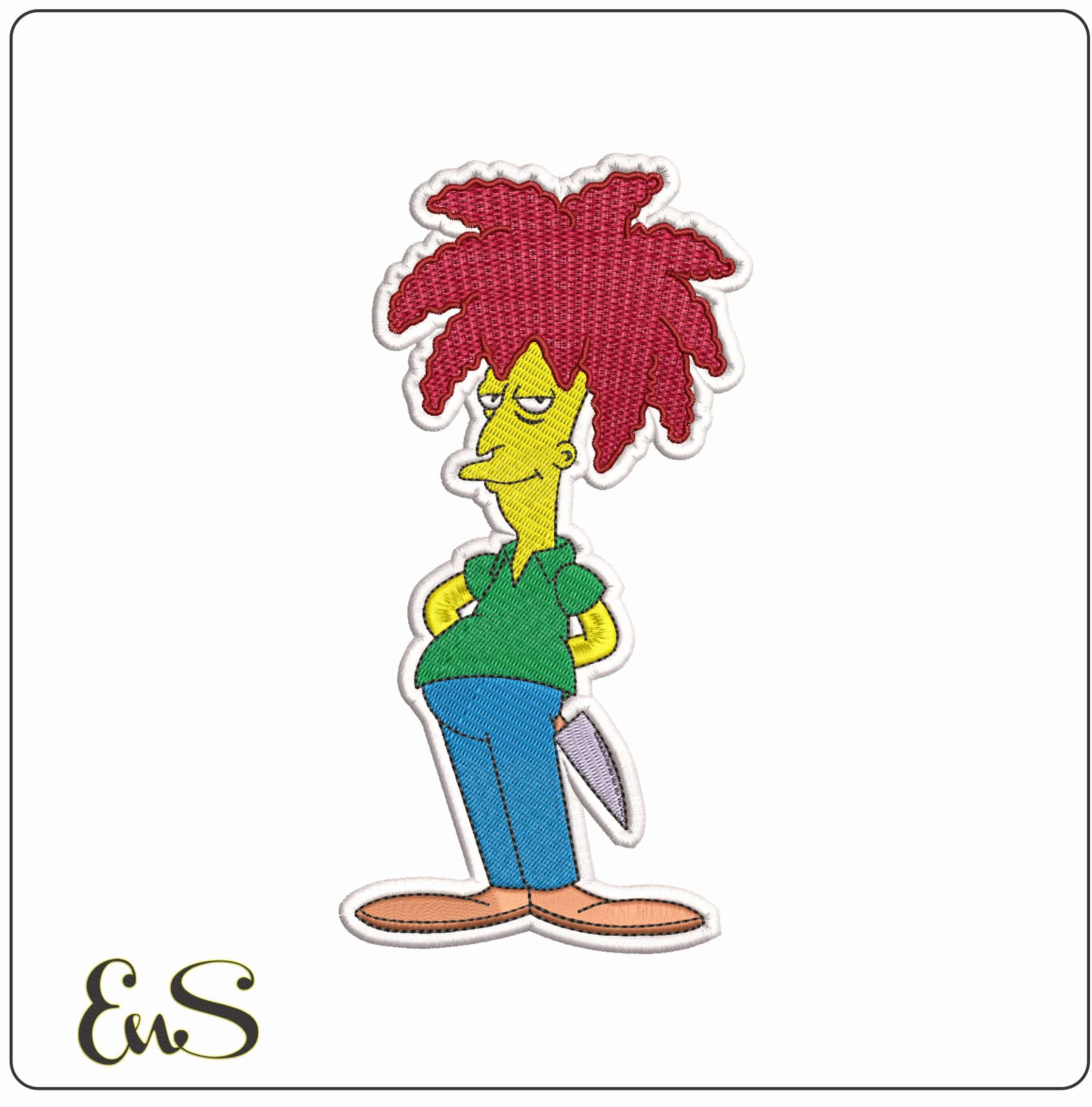 Sideshow Bob The Simpsons- Elegant embroidery design file - instant download