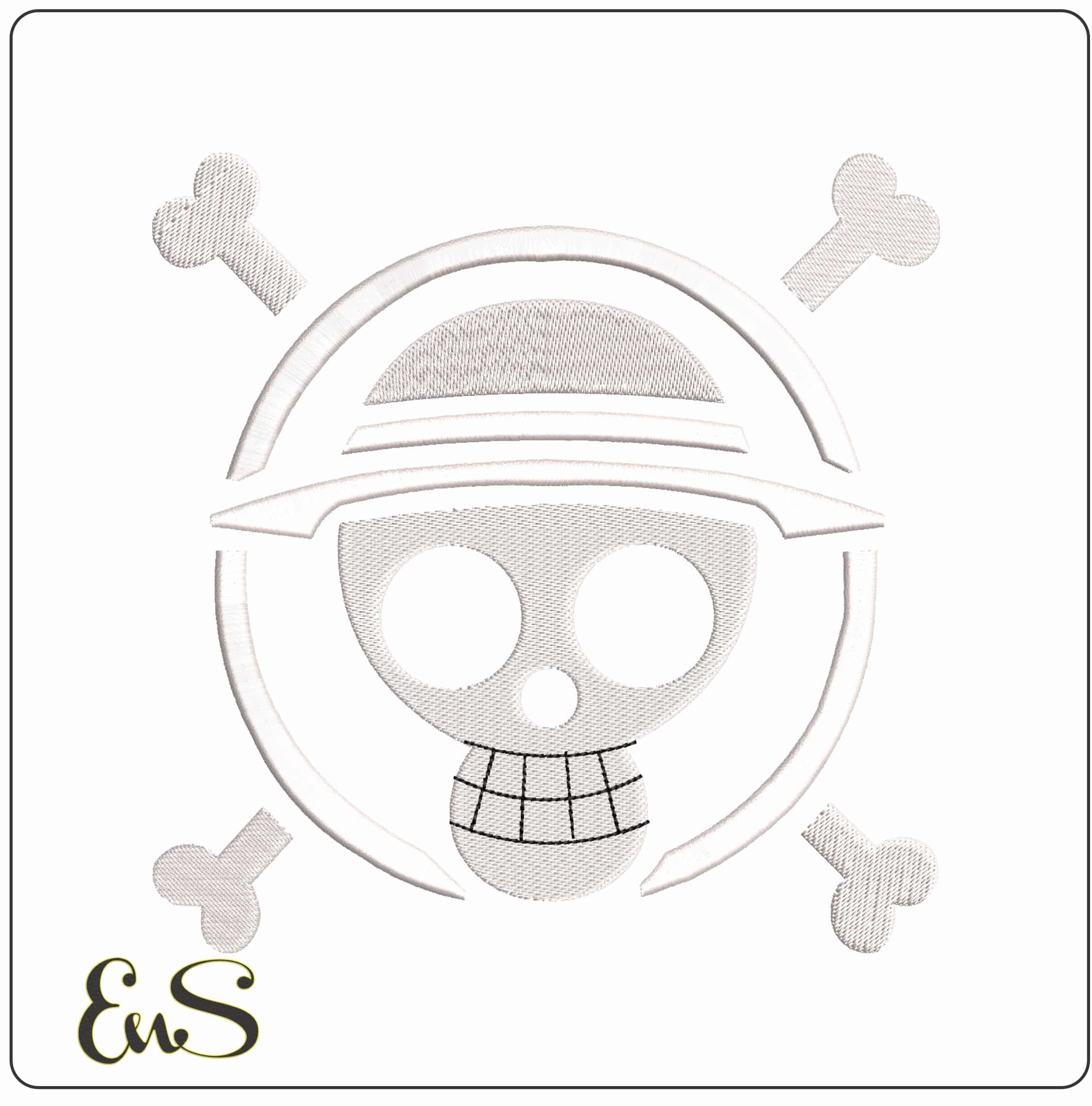 Simple One Piece logo Anime- Elegant embroidery design file - instant download
