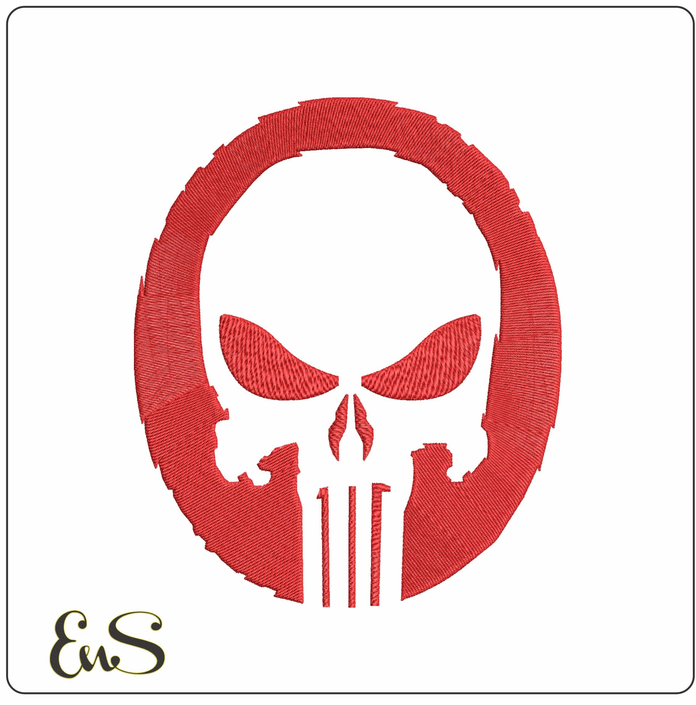 Skull - Elegant embroidery design file - instant download