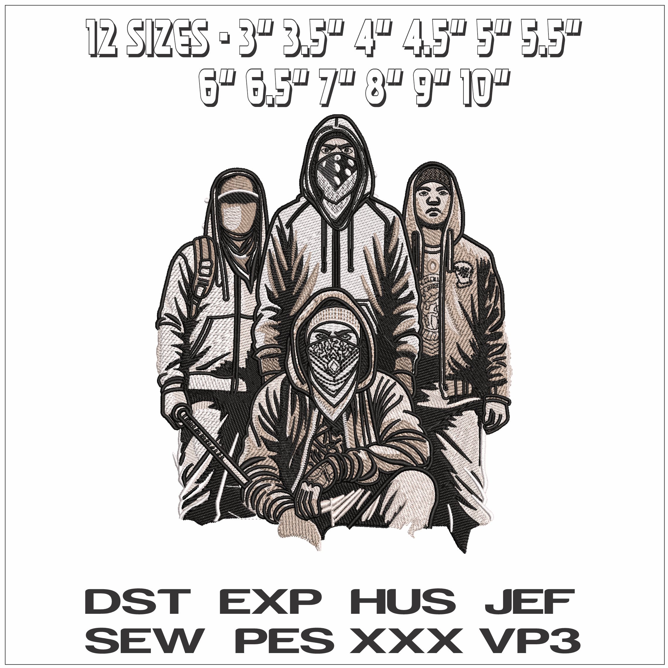 Small Street Gang - Elegant embroidery design file - instant download — view 2