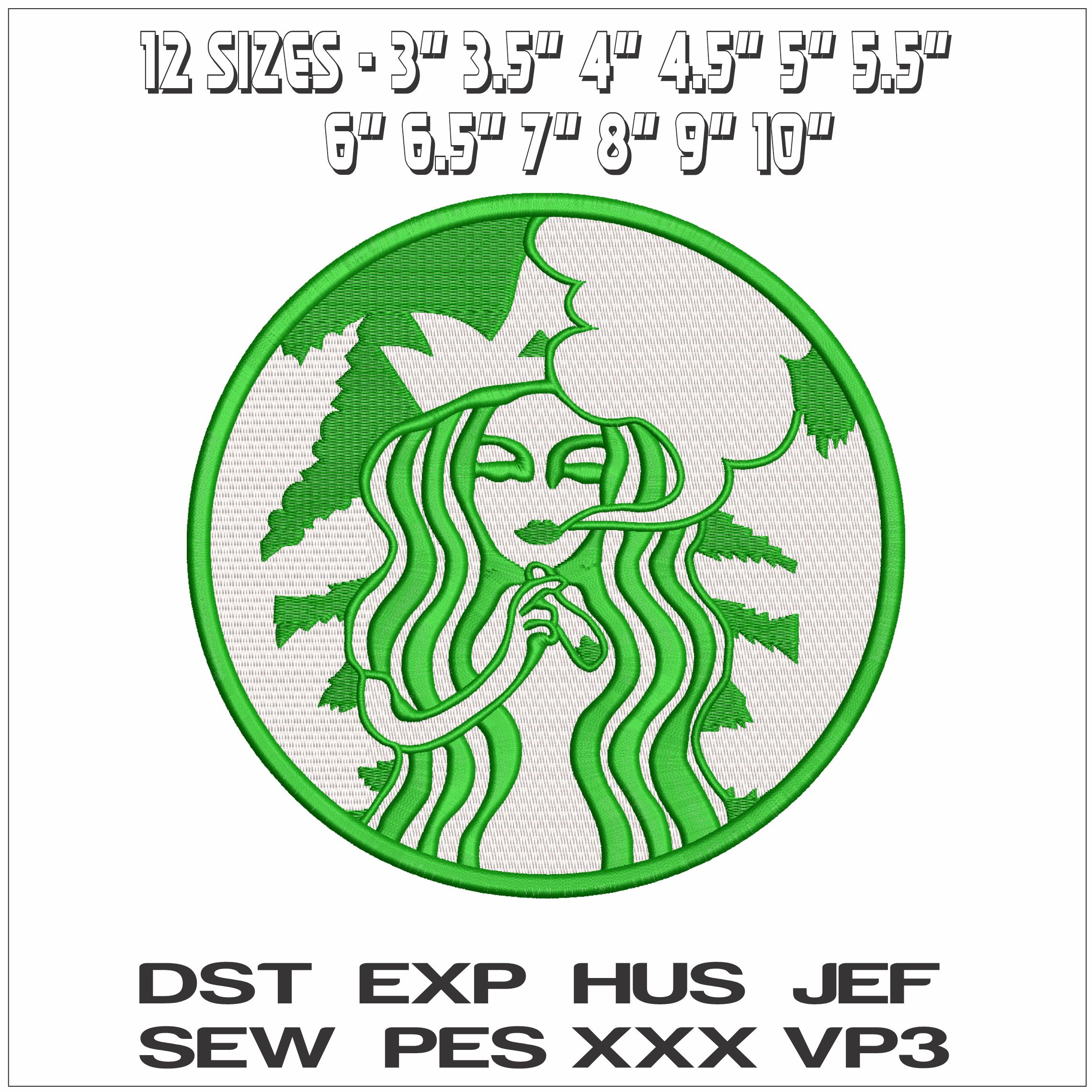 Smoke Bucks - Elegant embroidery design file - instant download — view 2