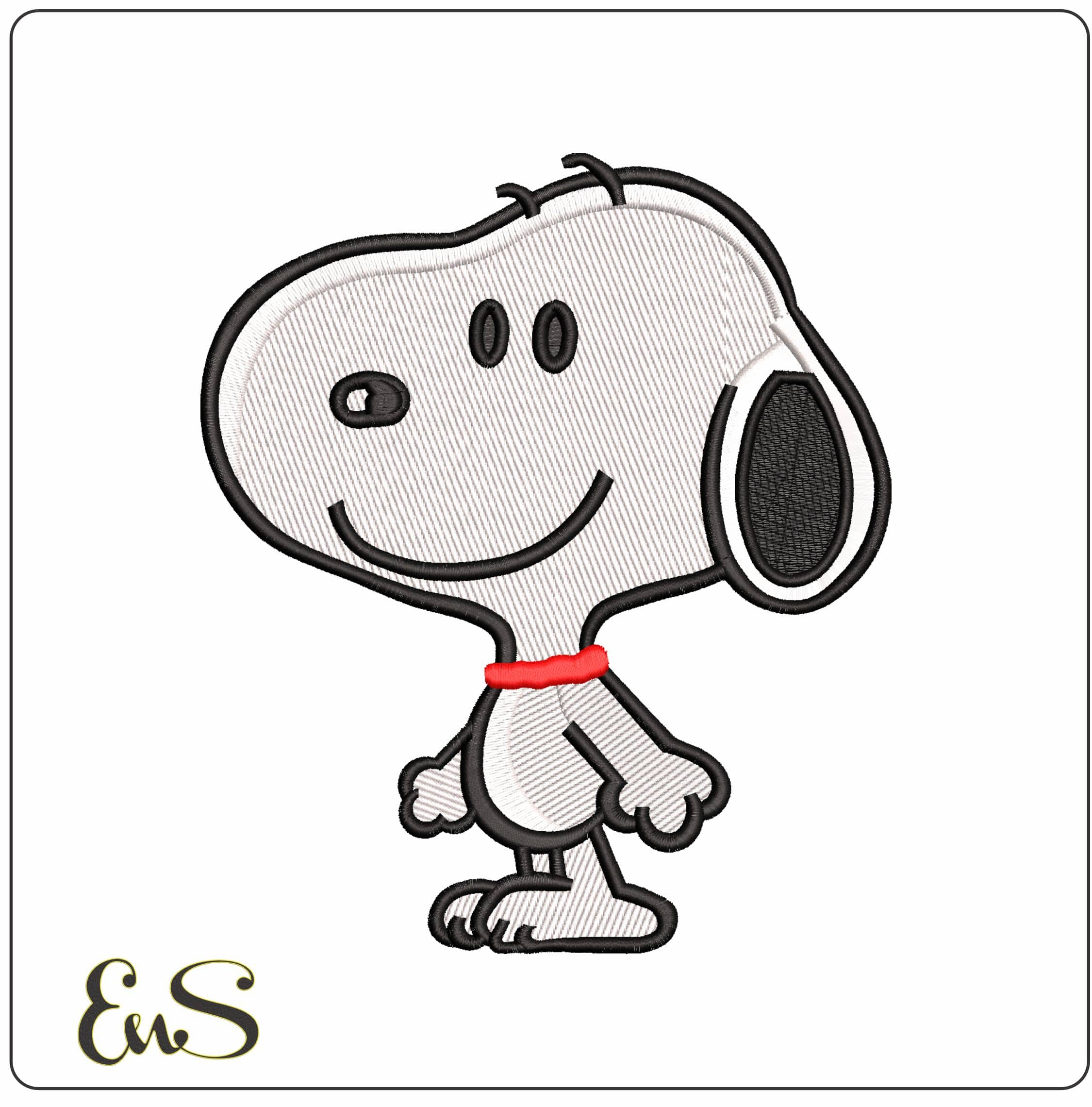 Snoopy - Elegant embroidery design file - instant download