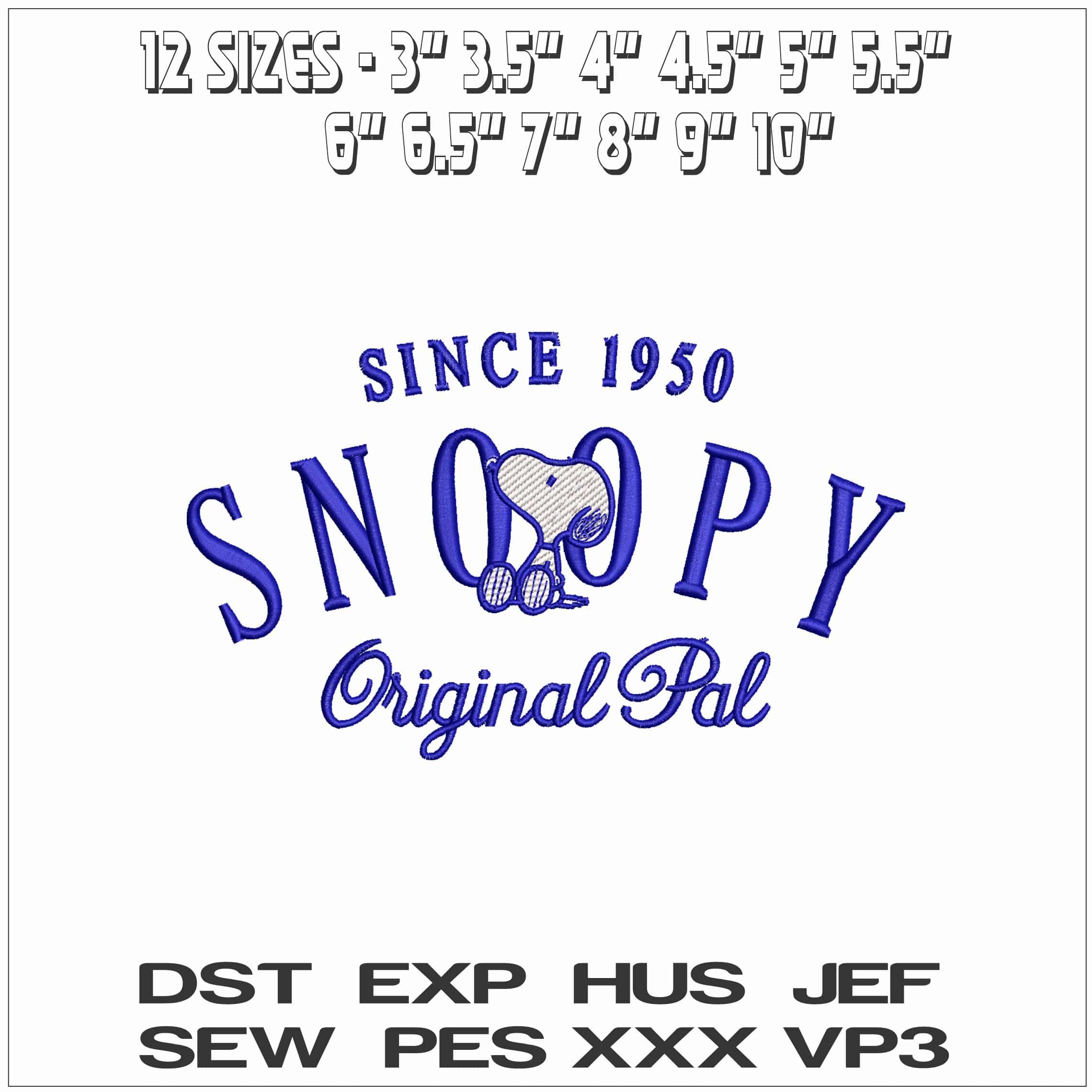 Snoopy and Pals - Elegant embroidery design file - instant download — view 2