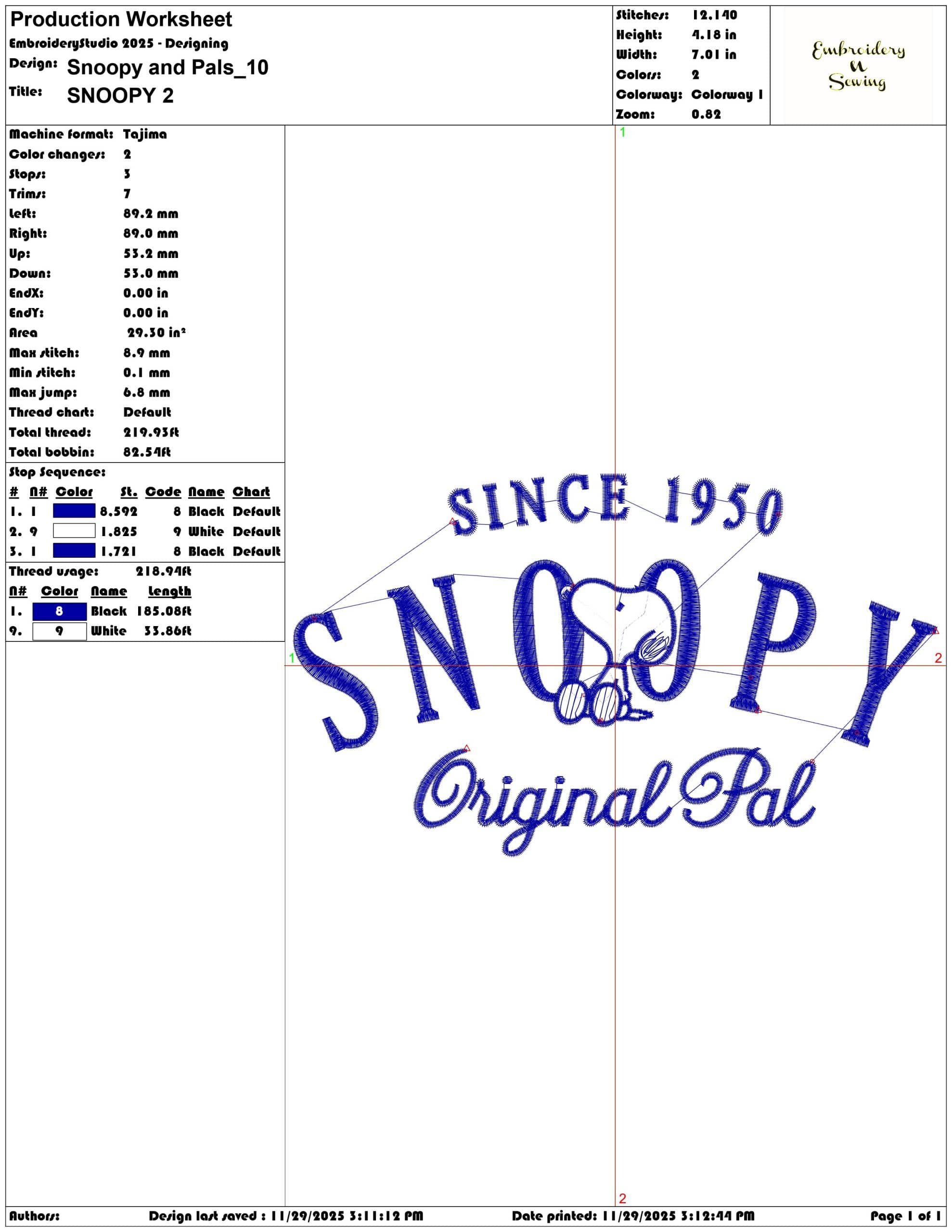 Snoopy and Pals - Elegant embroidery design file - instant download — view 3