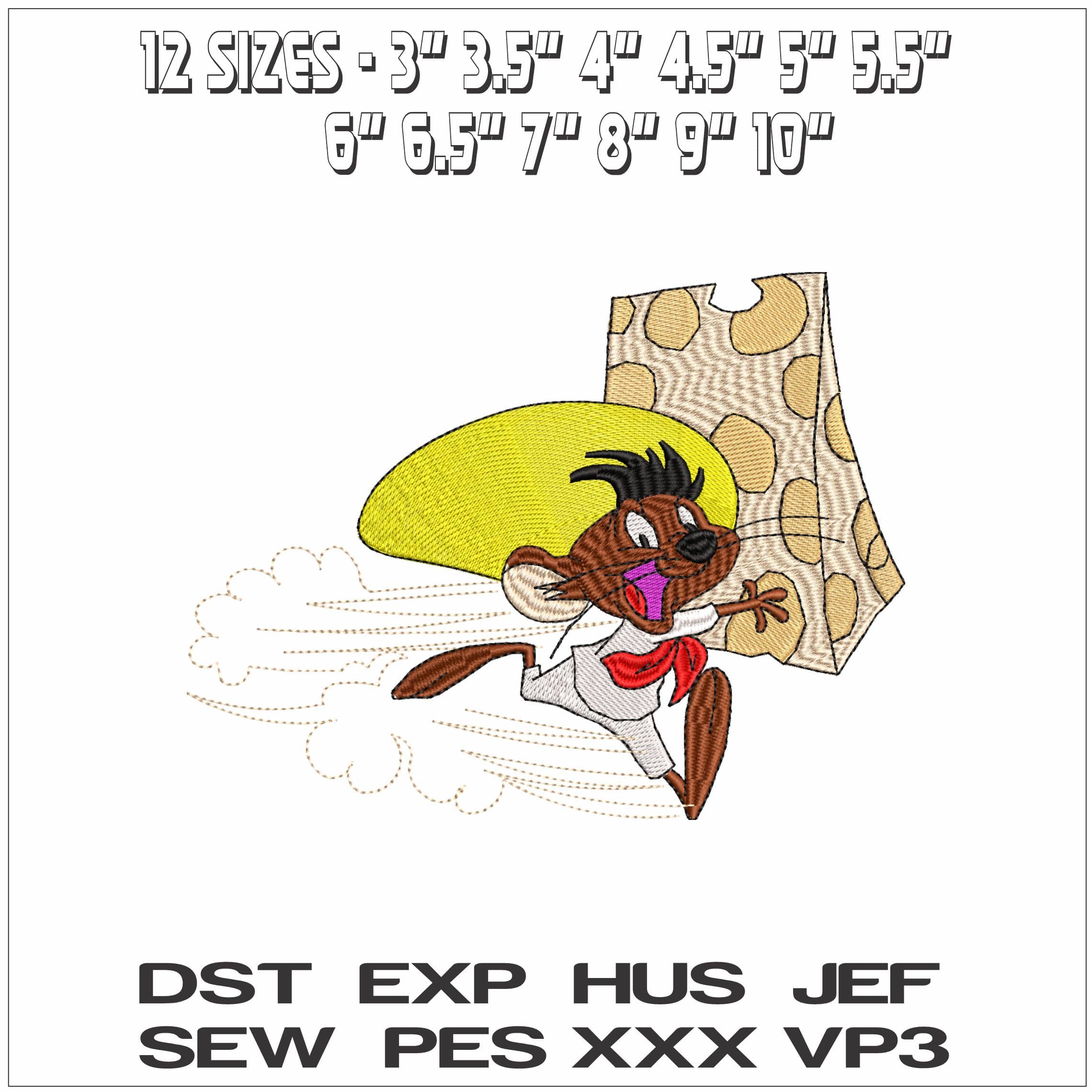 Speedy Gonzales Looney Tunes - Elegant embroidery design file - instant download — view 2
