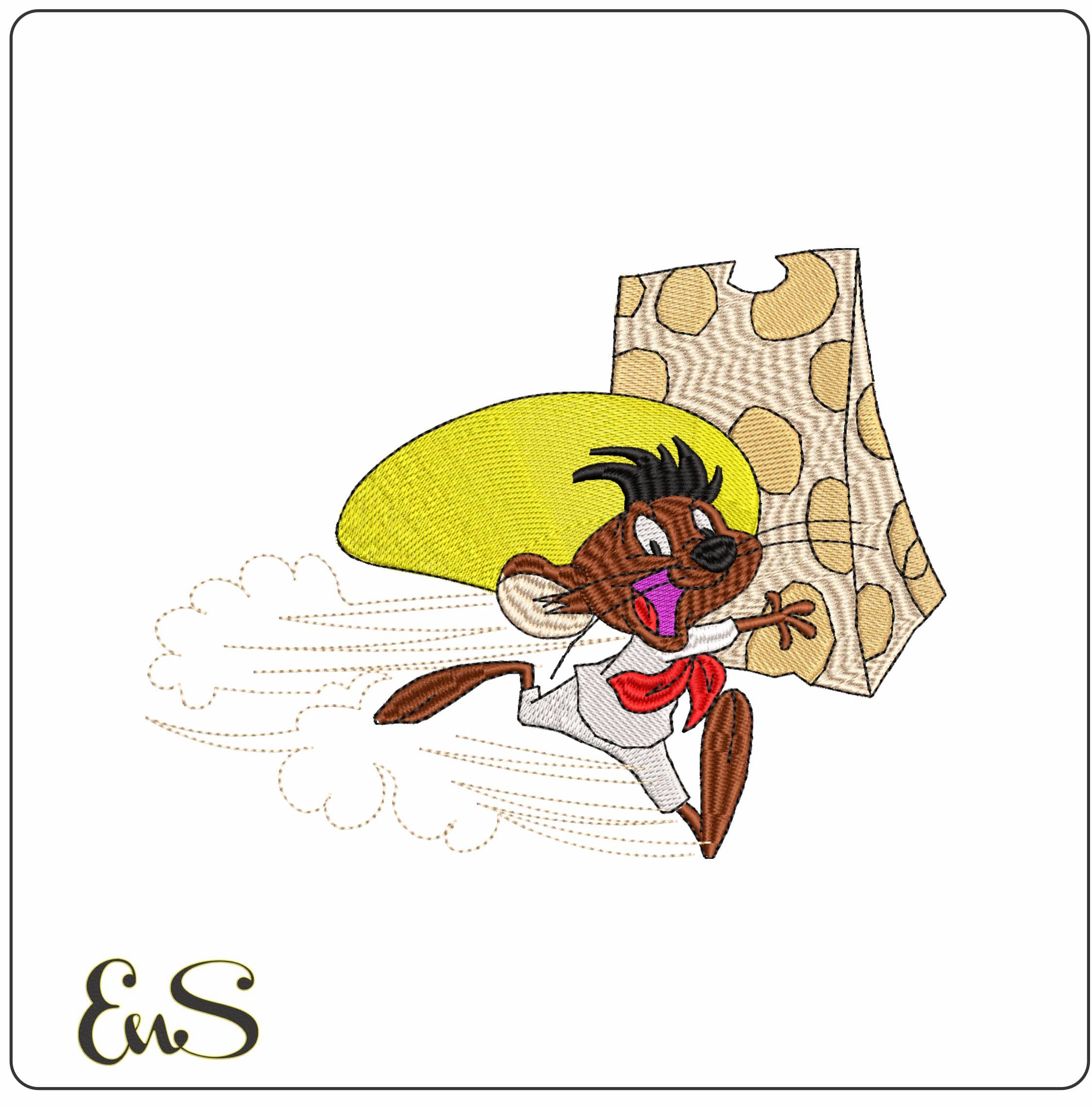 Speedy Gonzales Looney Tunes - Elegant embroidery design file - instant download
