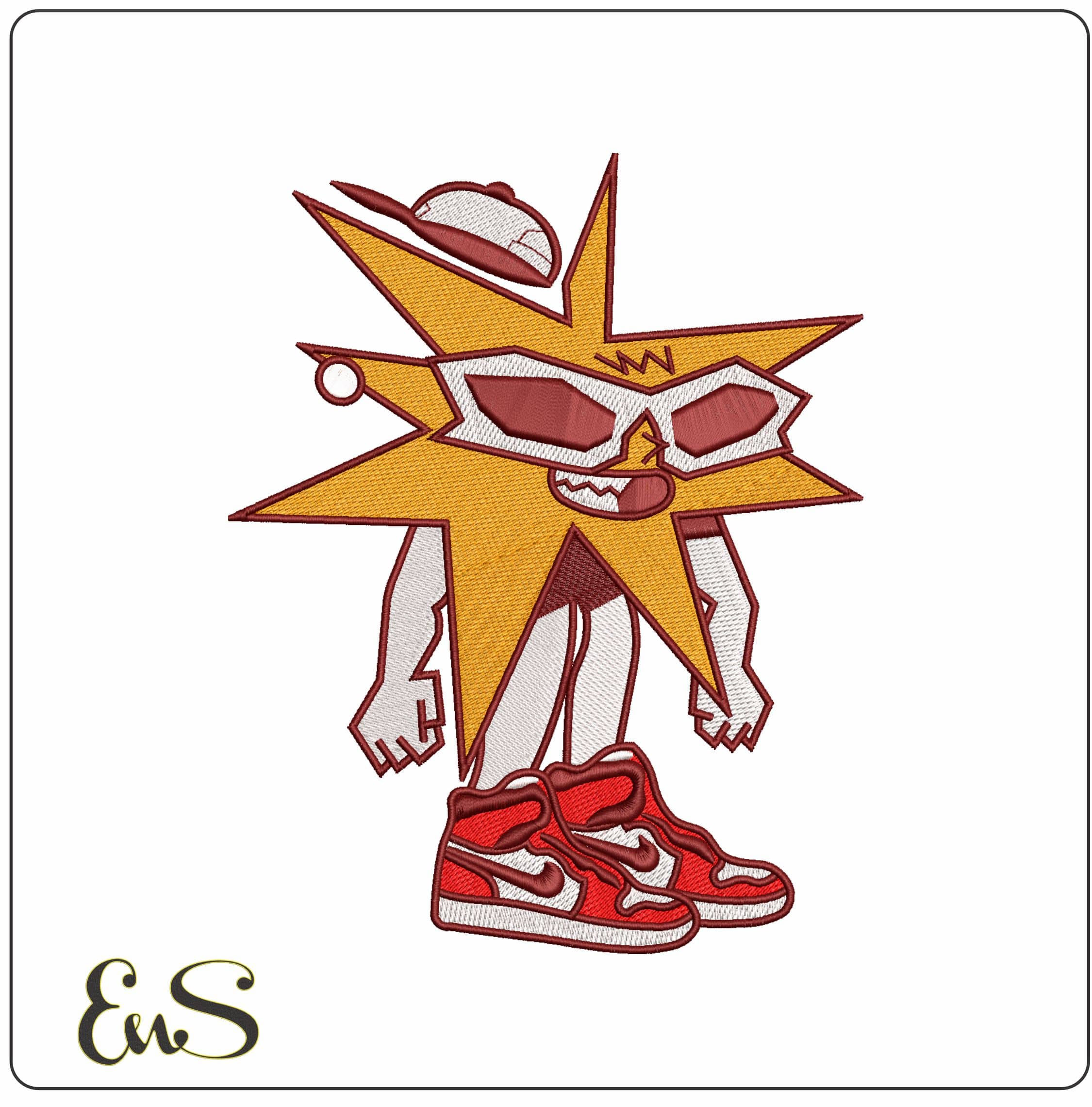 Star man - Elegant embroidery design file - instant download