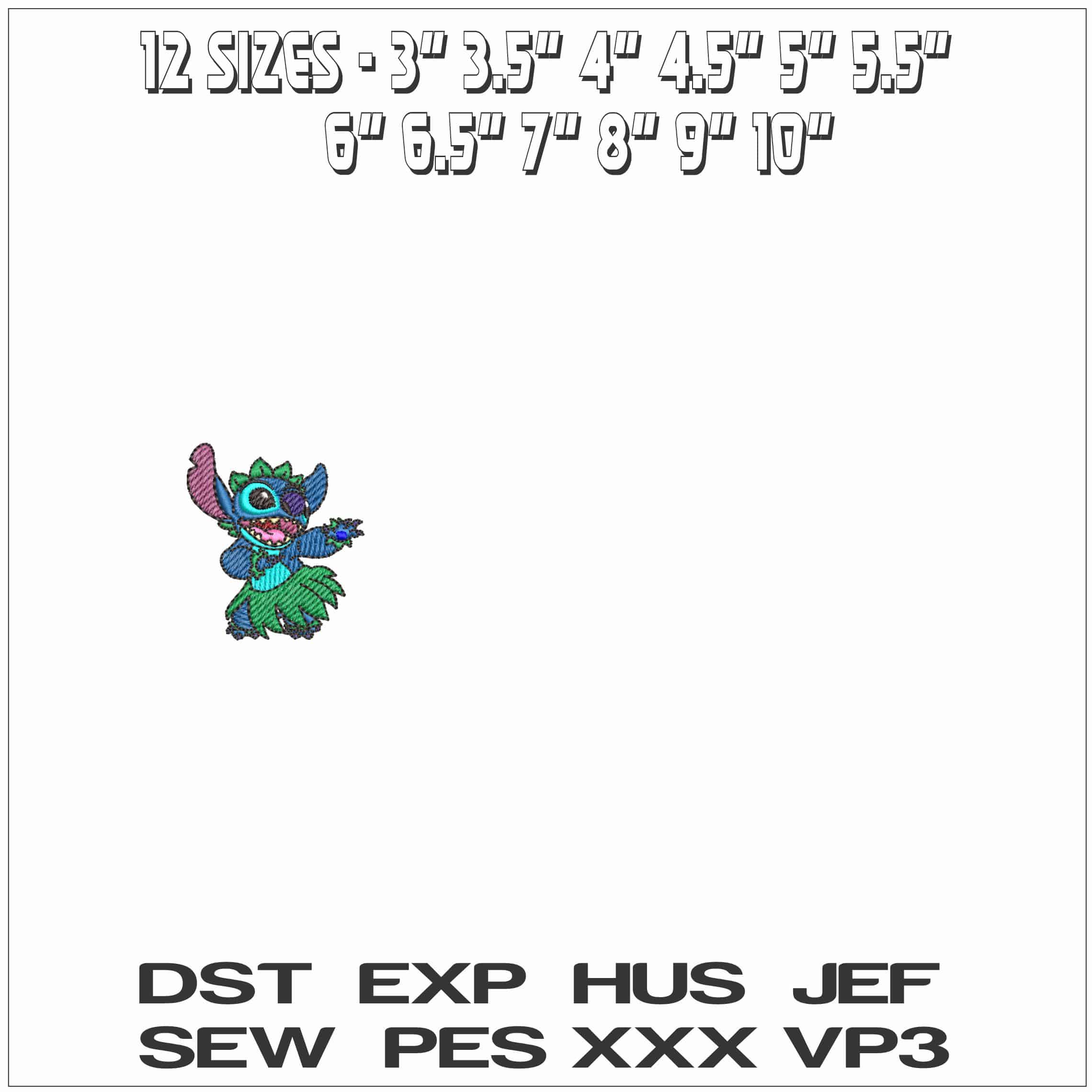 STICH2 - Elegant embroidery design file - instant download — view 2