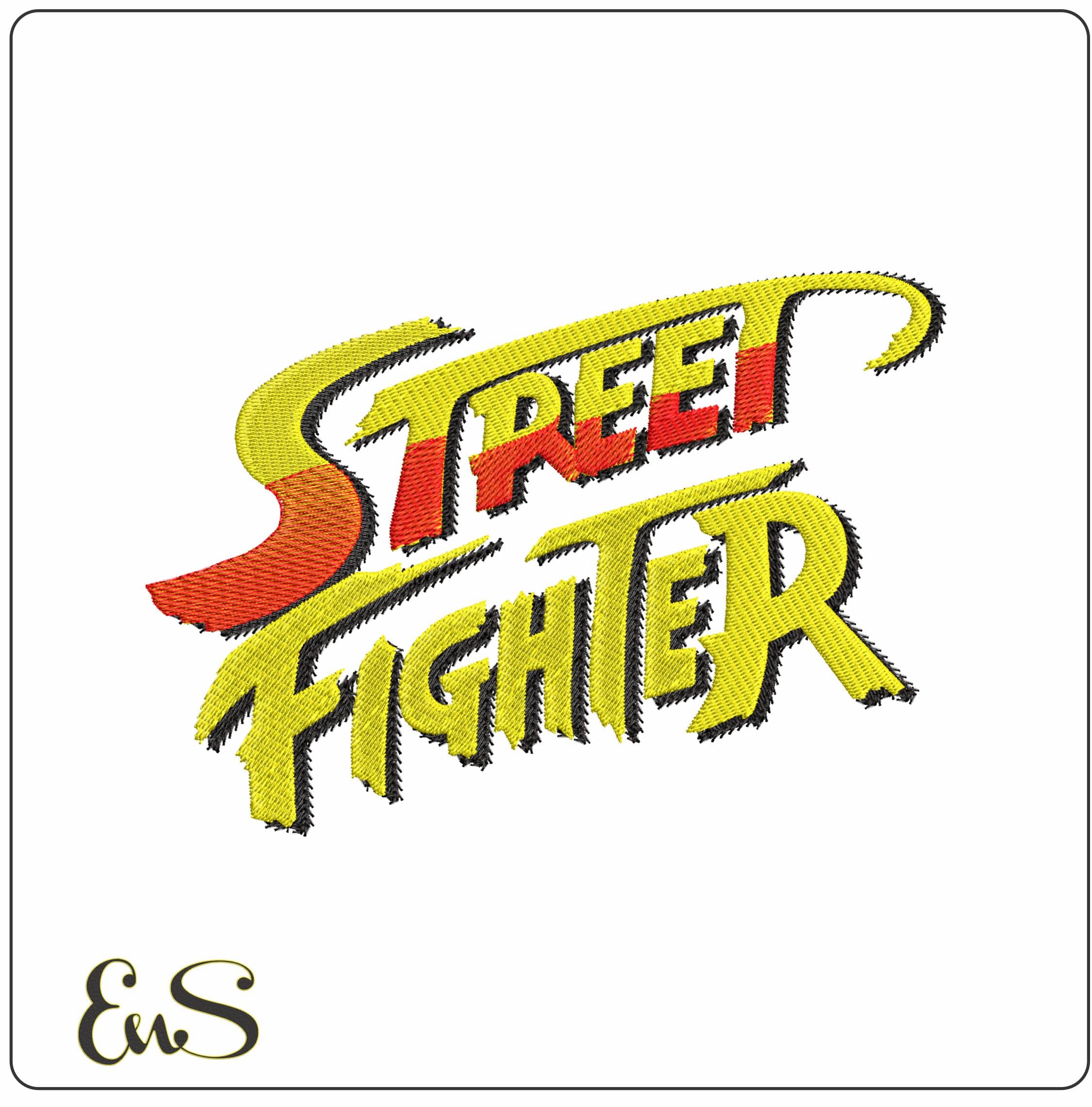 Street Fighter Title - Elegant embroidery design file - instant download