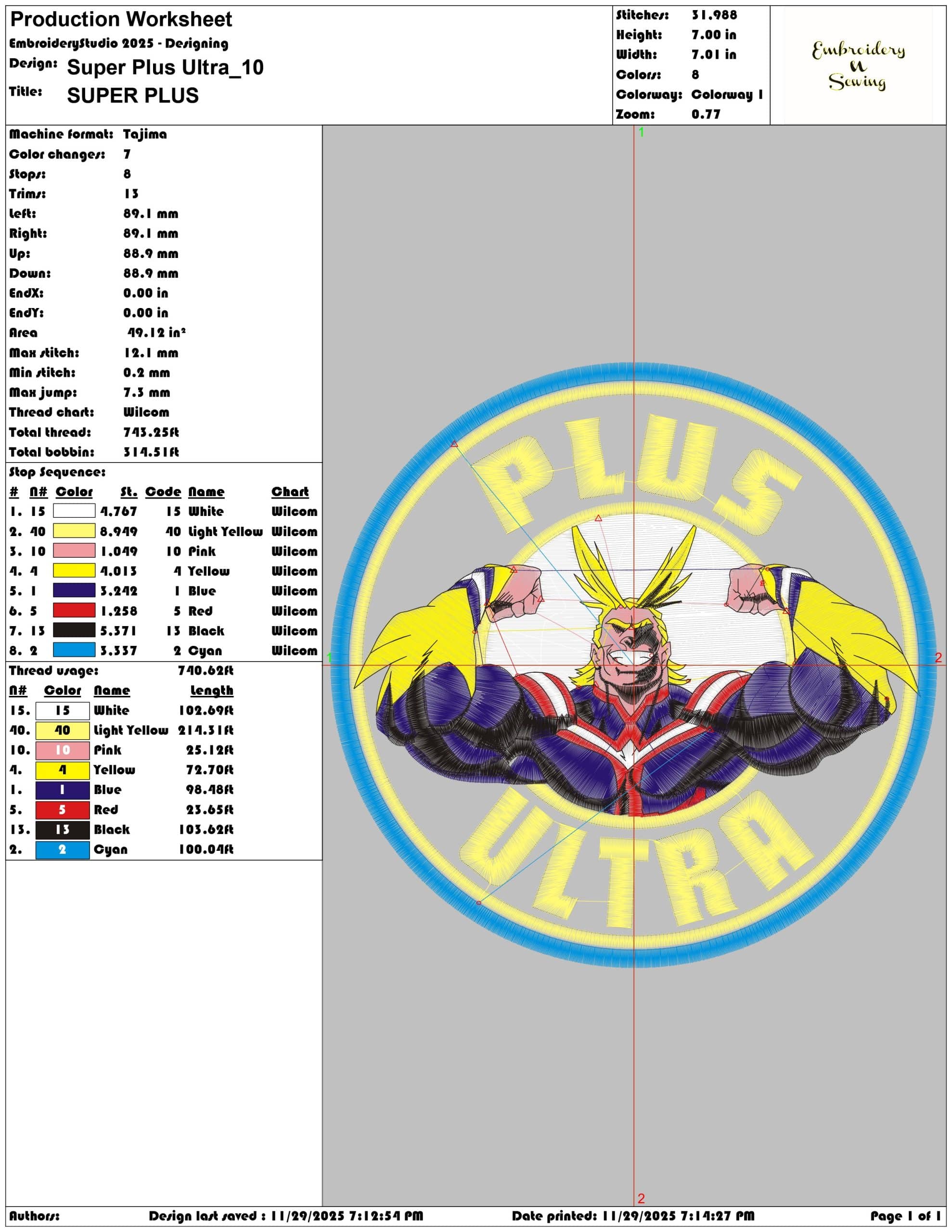 Super Plus Ultra - Elegant embroidery design file - instant download — view 3