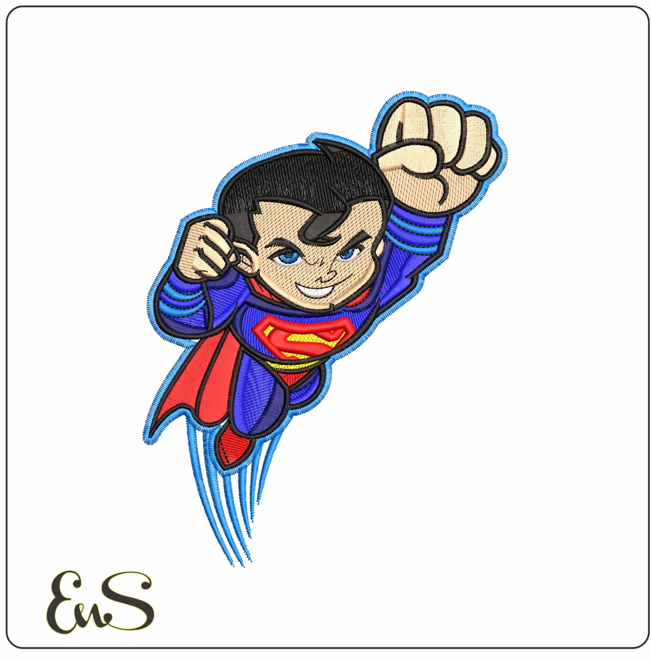 Superboy - Elegant embroidery design file - instant download