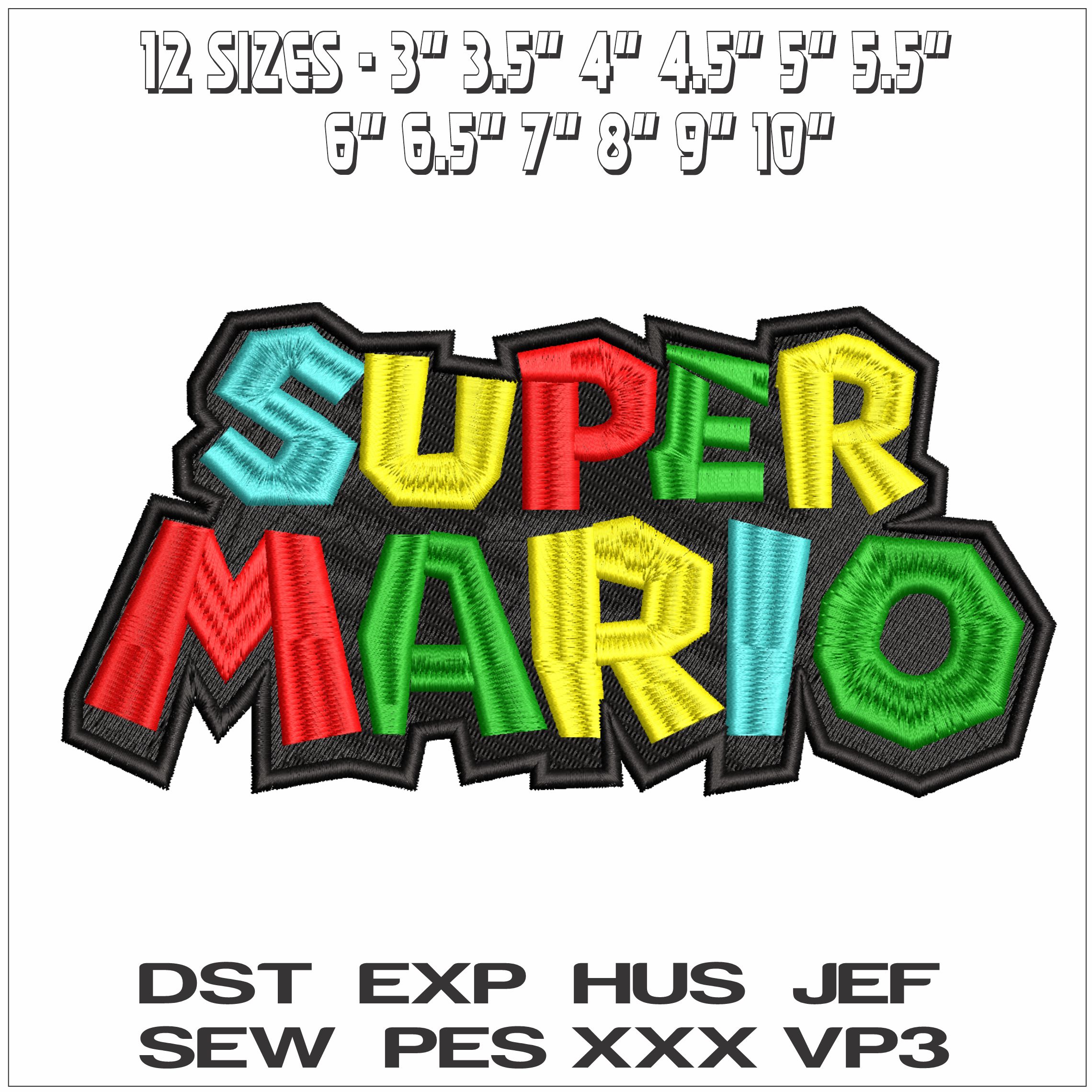 Super mario - Elegant embroidery design file - instant download — view 2