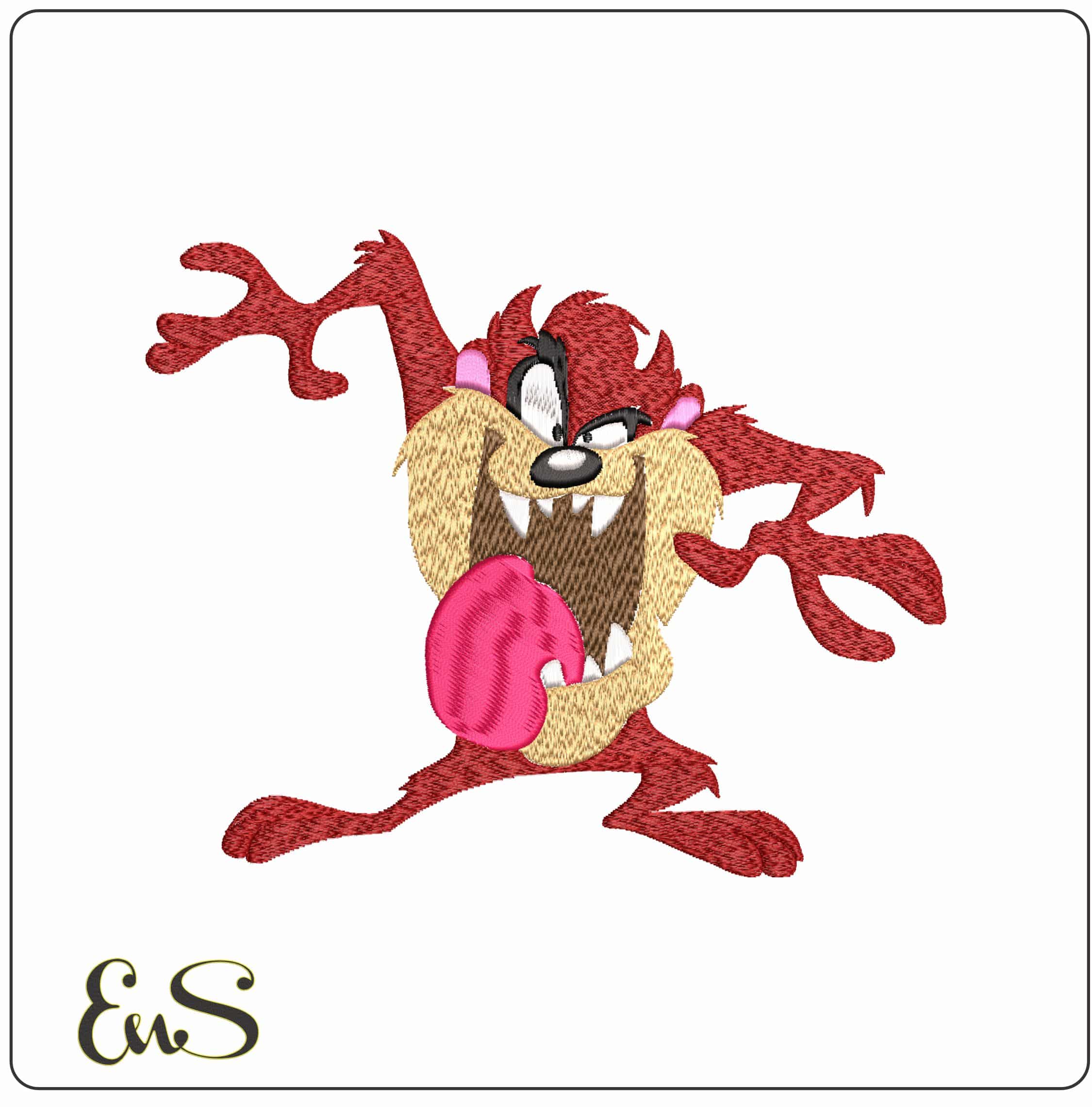 Taz Looney Tunes - Elegant embroidery design file - instant download
