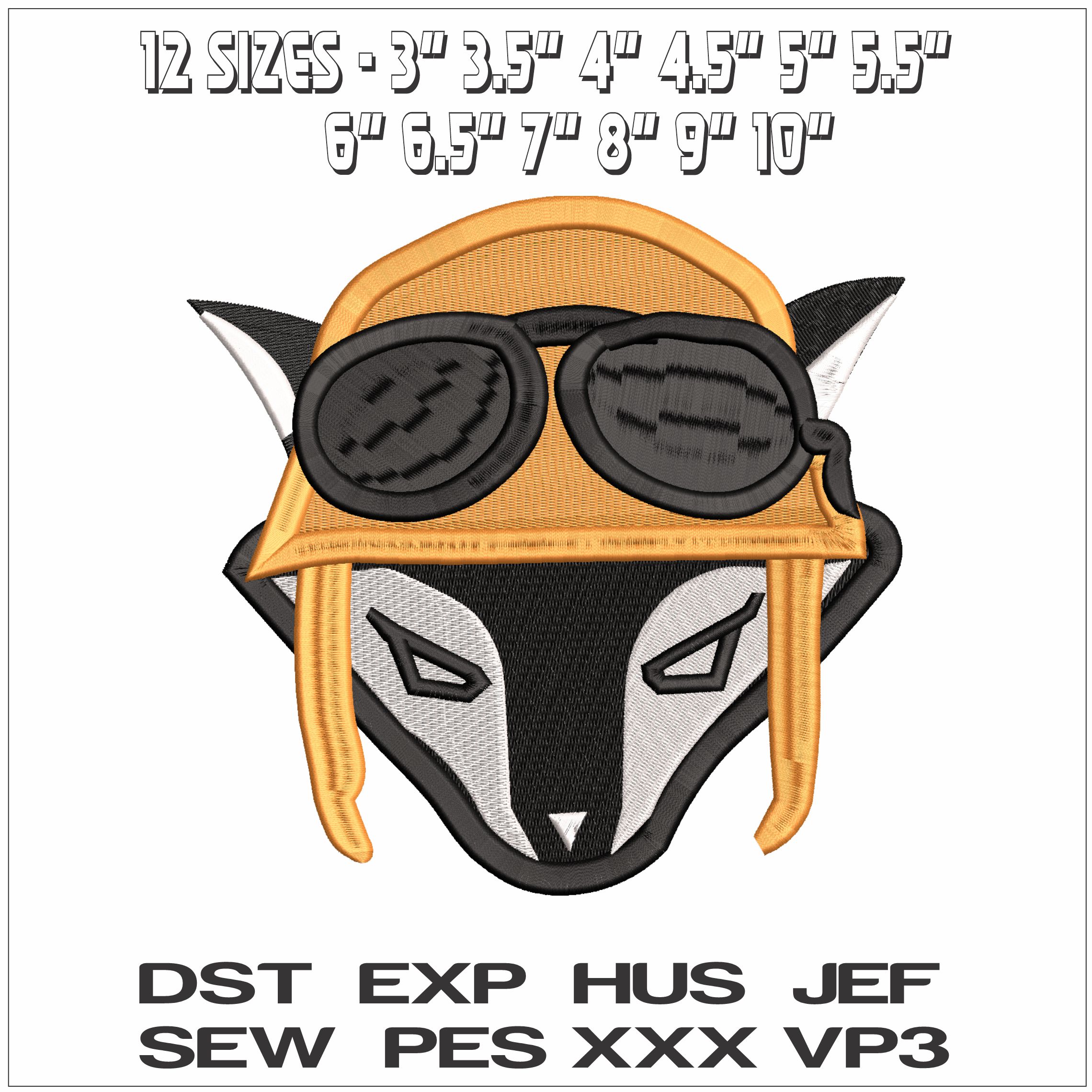 The Flying Fox - Elegant embroidery design file - instant download — view 2