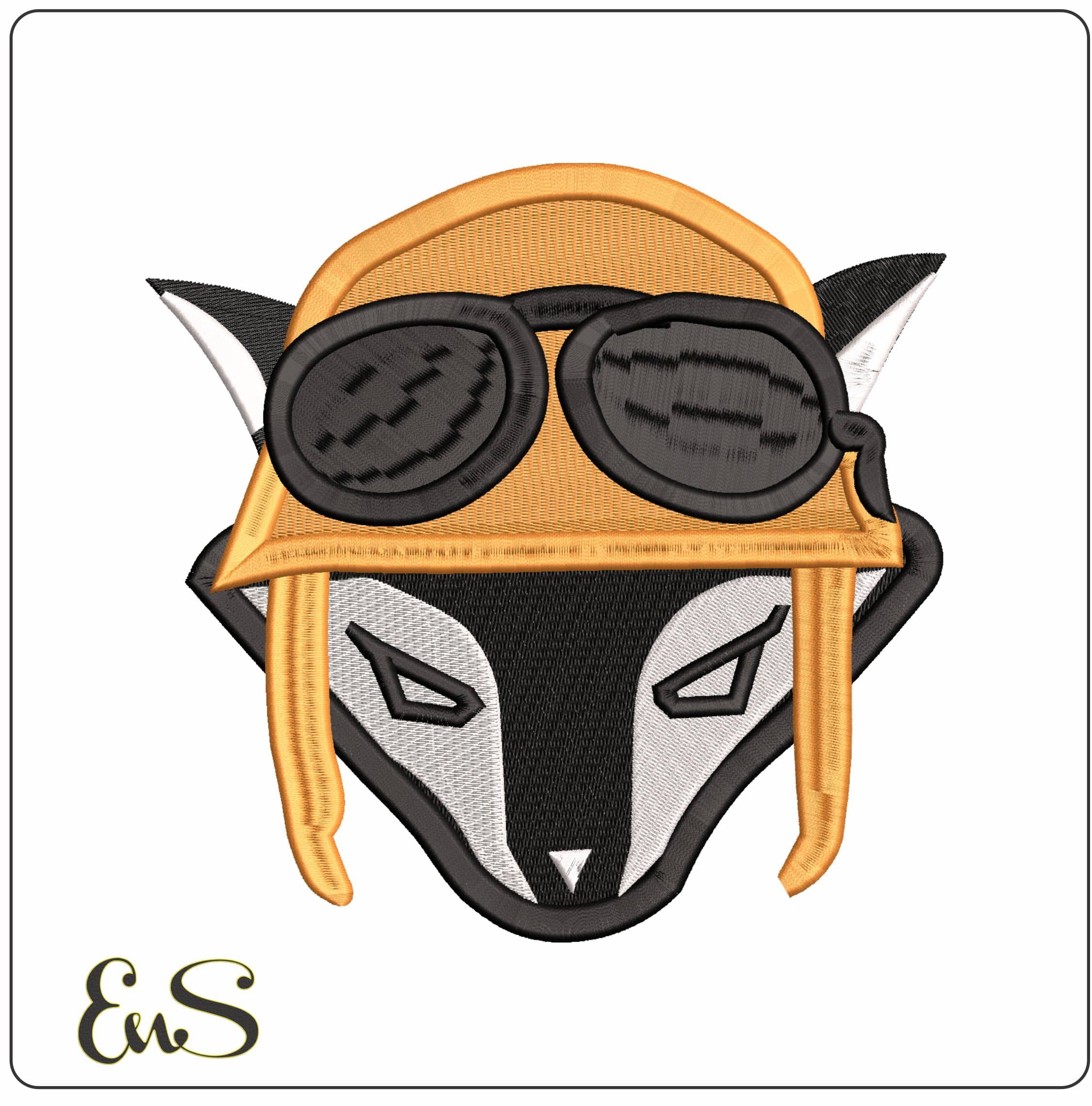 The Flying Fox - Elegant embroidery design file - instant download